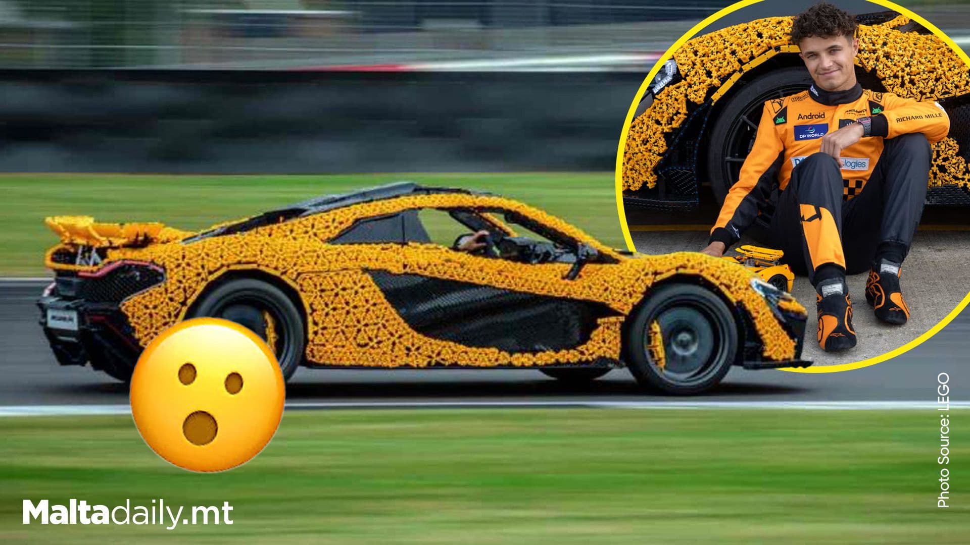 Lando Norris Drives Fully Functional Lego Car