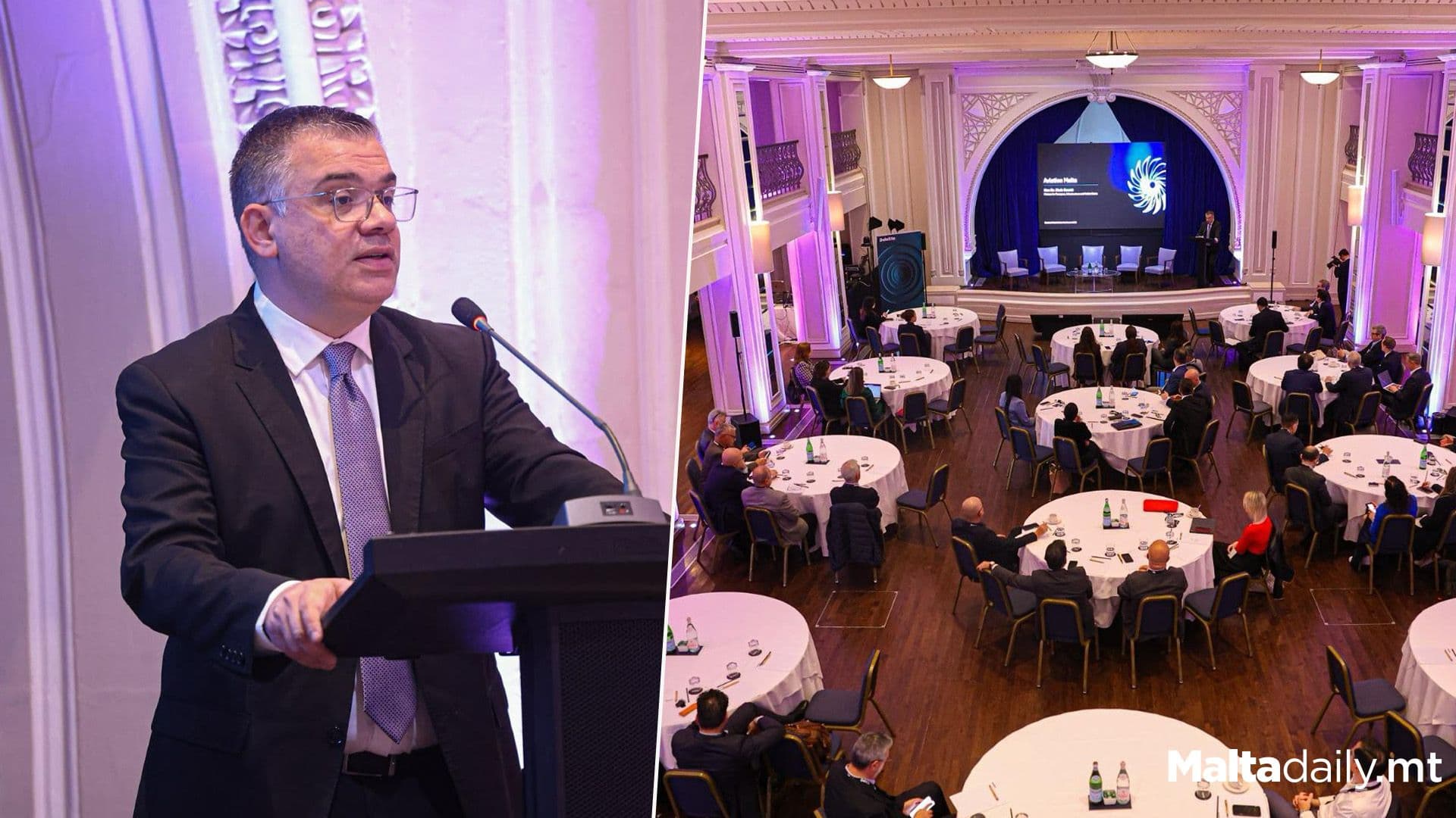 Minister Bonett Highlights Malta’s Aviation Growth at Deloitte Conference