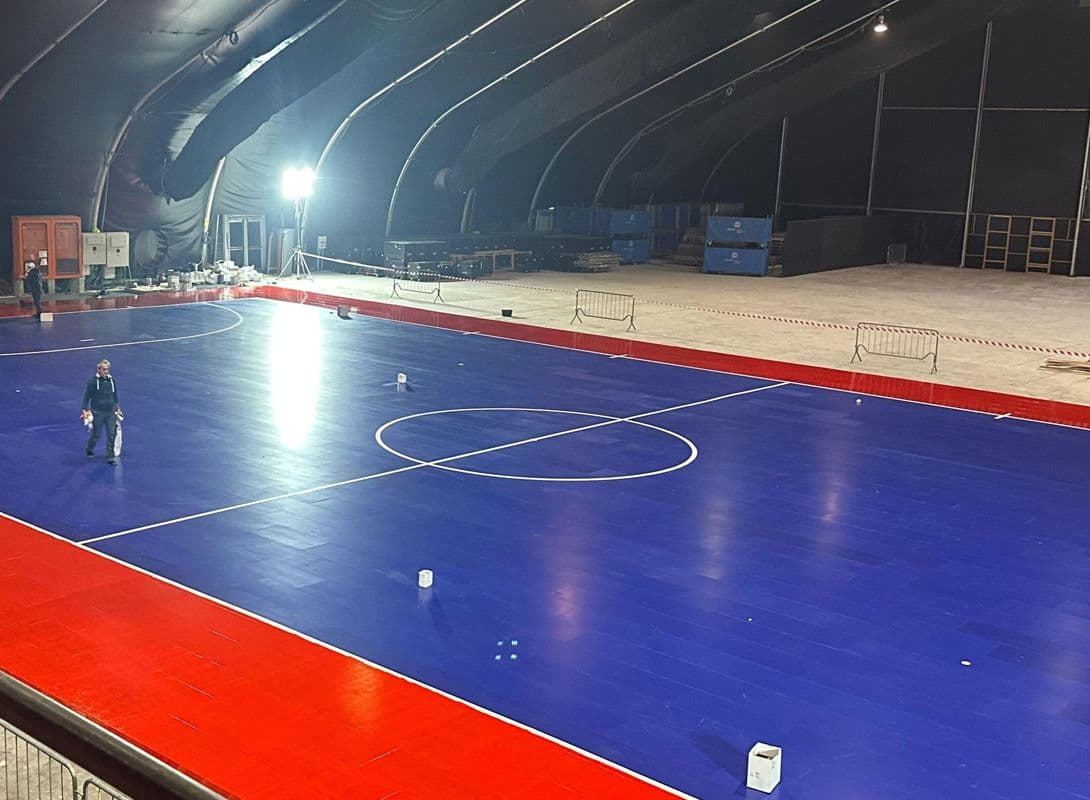 Malta’s Futsal Scene Gets Major Boost as MFA Installs New Portable Parquet Pitch