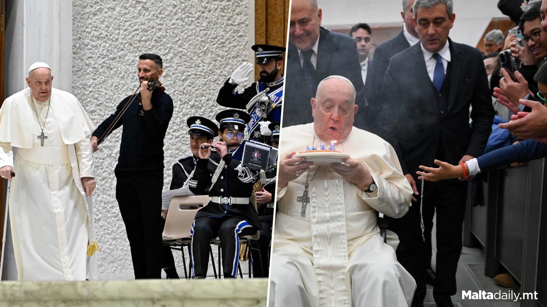 Joseph Chetcuti & National Police Band Wish Pope Happy Birthday