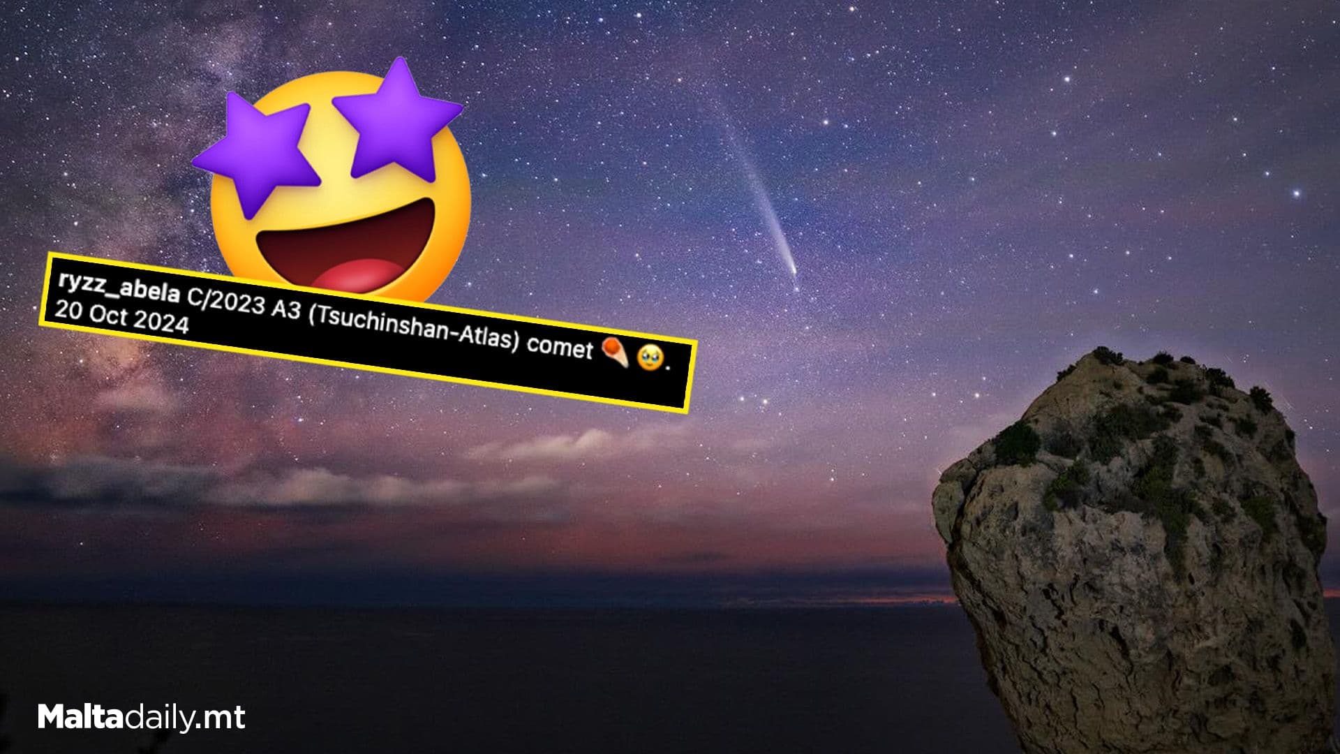 Maltese Stargazer Photographs Comet Last Seen 80,000 Years Ago