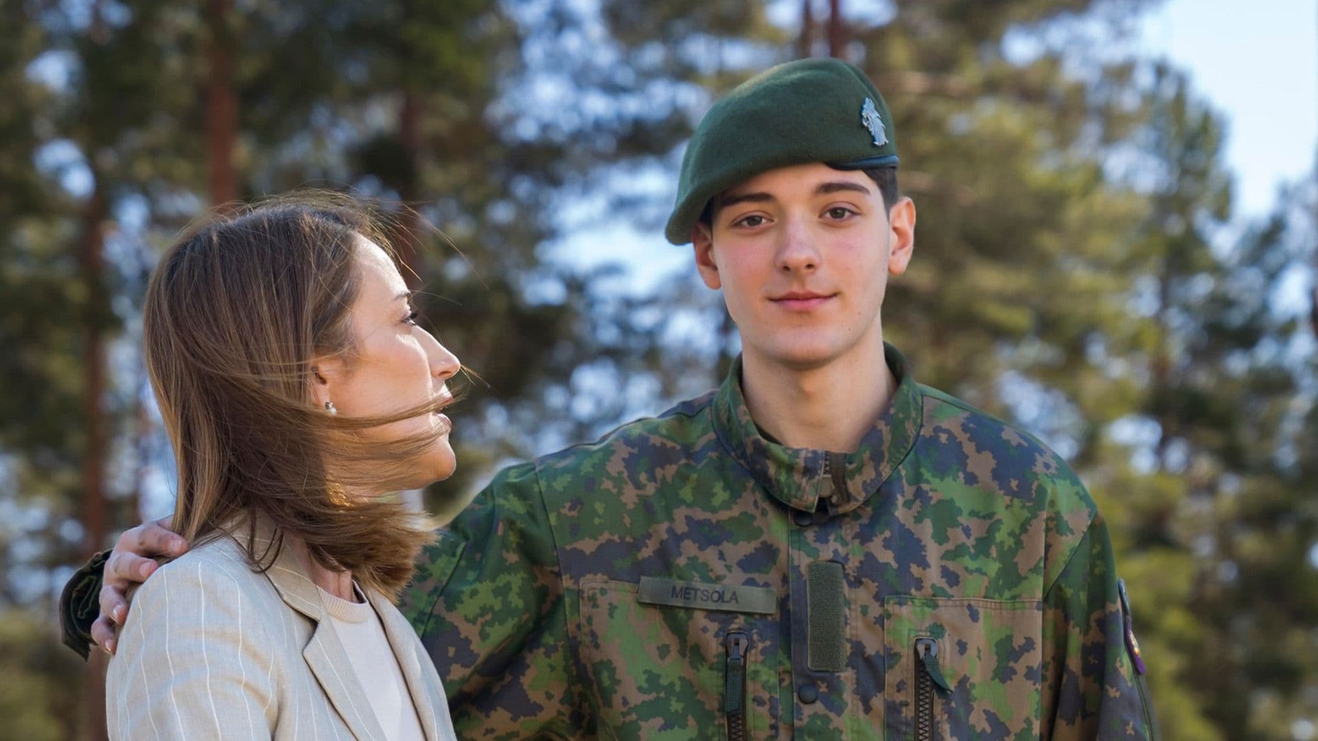 EU Presidet Roberta Metsola Visits Son On Military Duty On Official Finland Trip