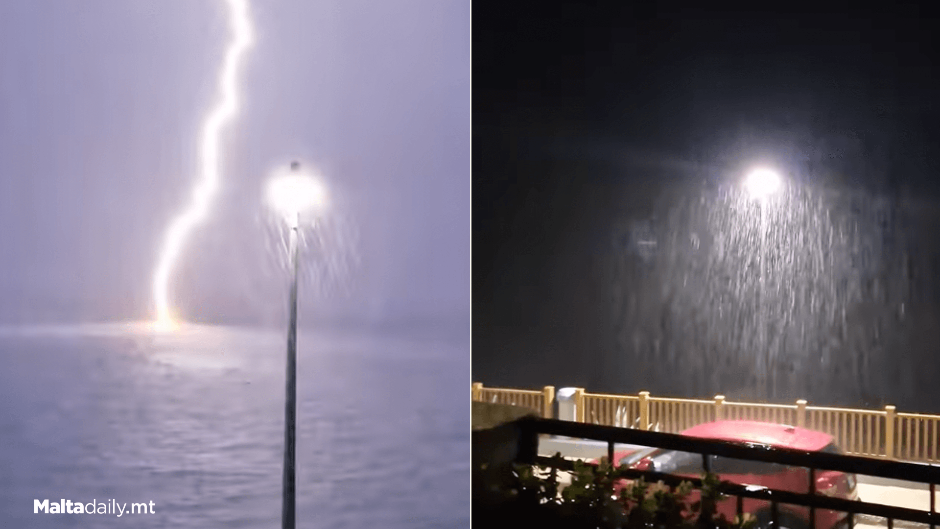 Thunder Storm With Hail Hits Gozo