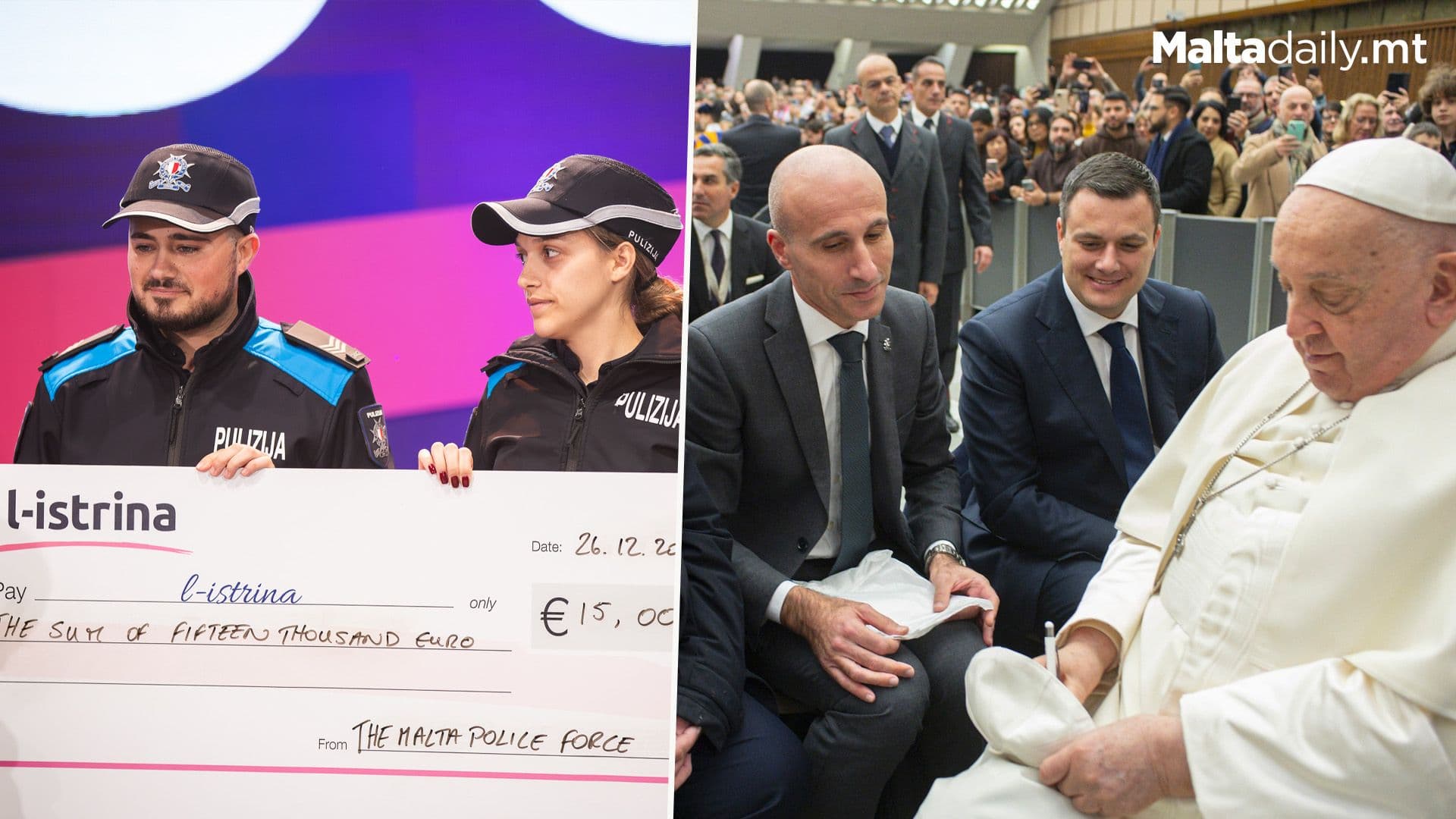 Malta Police Force Donates €50,000 To Various Charities