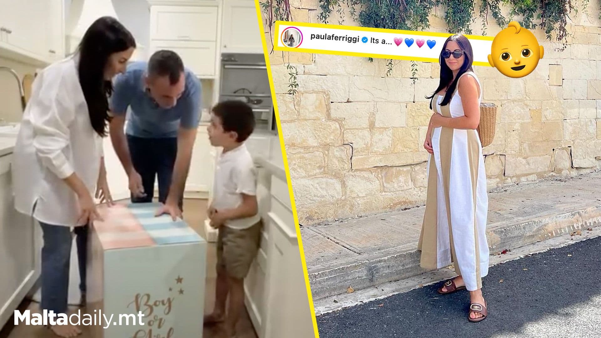 Wholesome Moment Captured As Pregnant Parents Reveal Baby’s Gender to Older Son