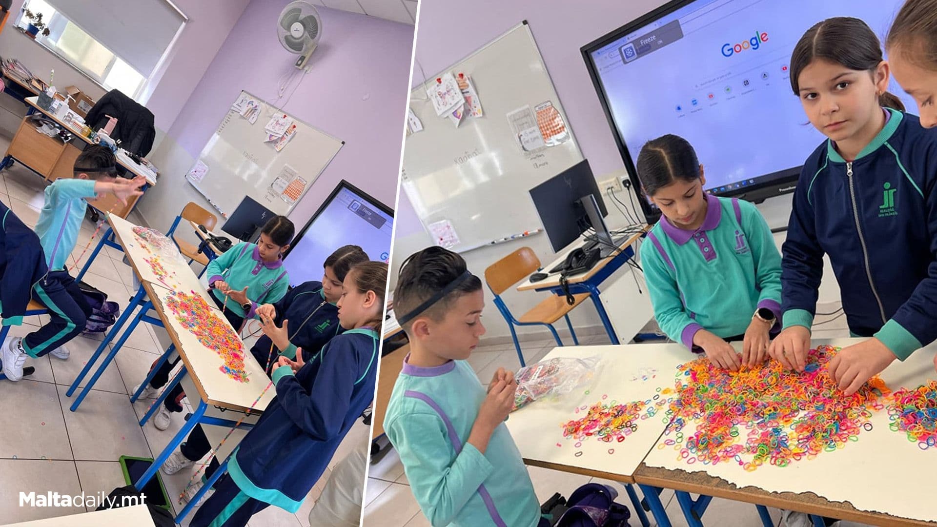 Record Set for Fewest Primary Students Creating Longest Loom Band Chain