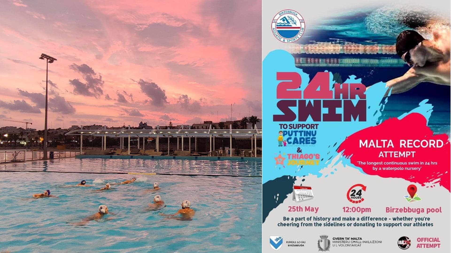 24 Hour Swim Marathon Record Attempt By Birżebbuġa ASC