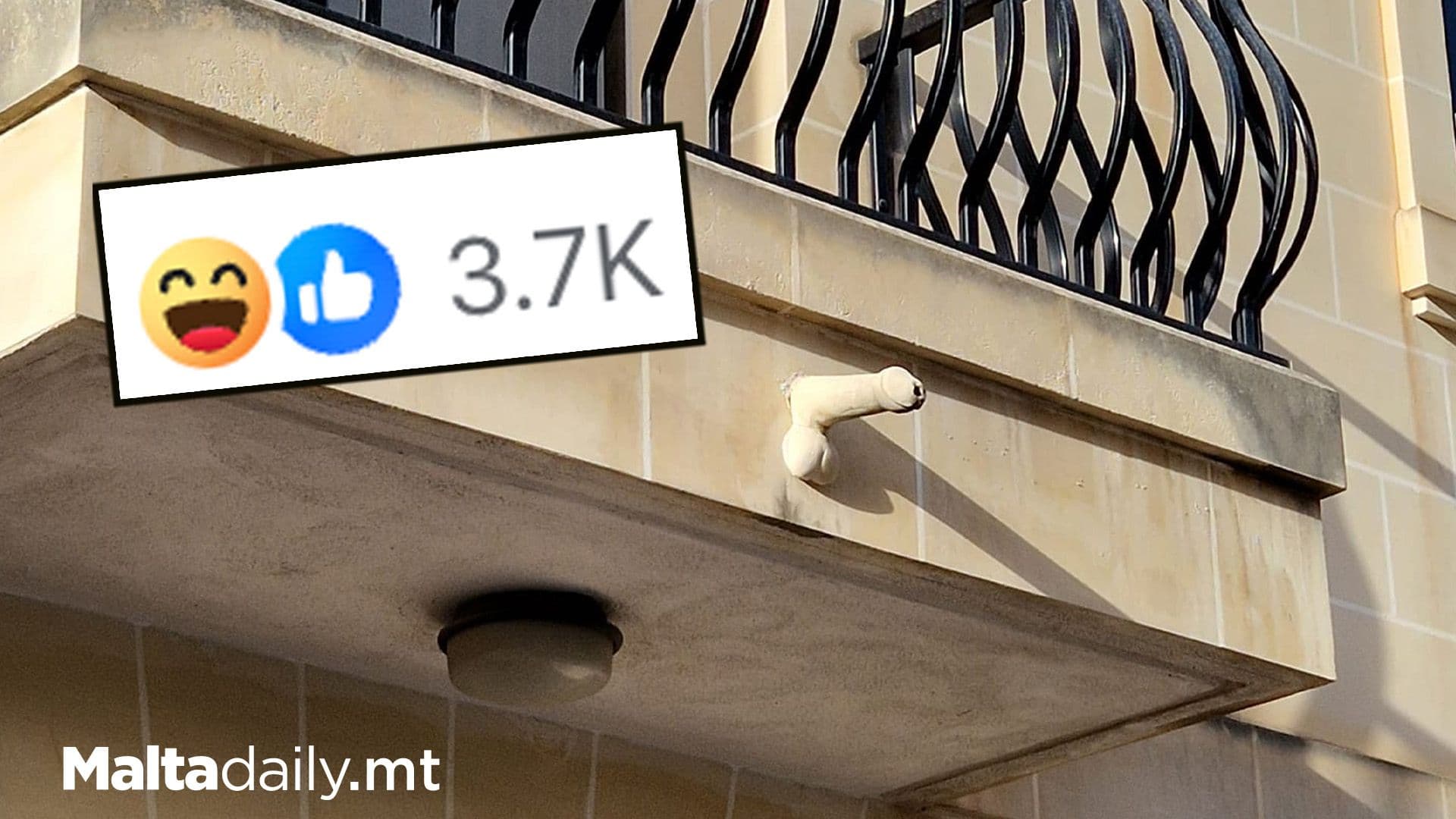 Penis Shaped Balcony Drain Spotted In Birkirkara