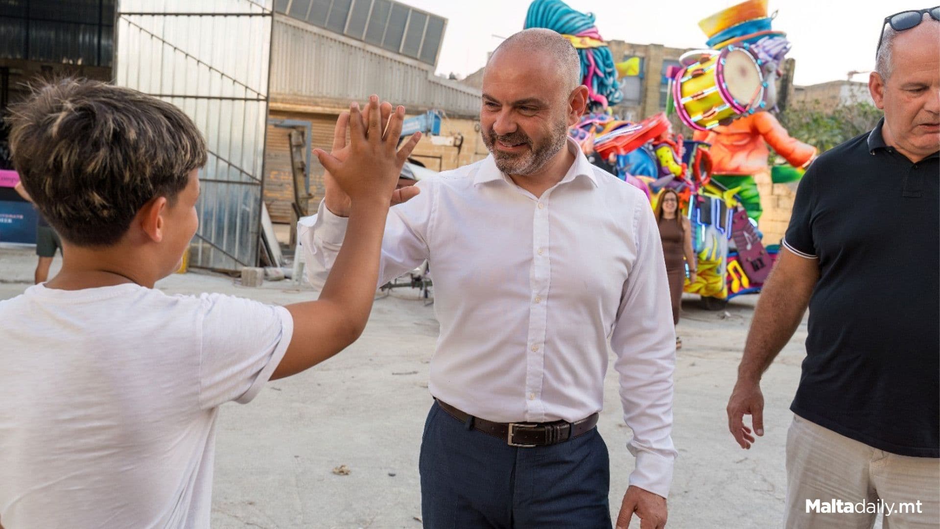 Minister Owen Bonnici Visits Final Preparations For Summer Carnival
