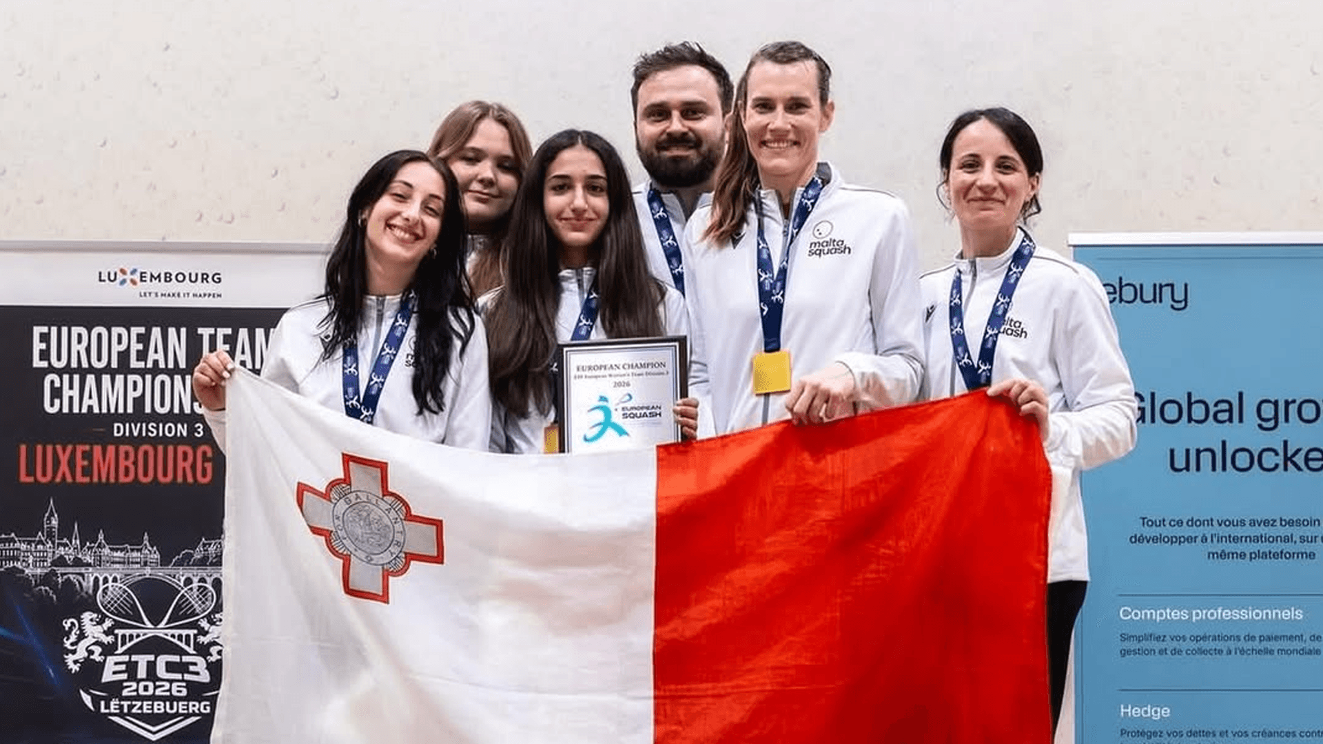Malta Women Squash Team Named European Team Division 3 Champions 2026
