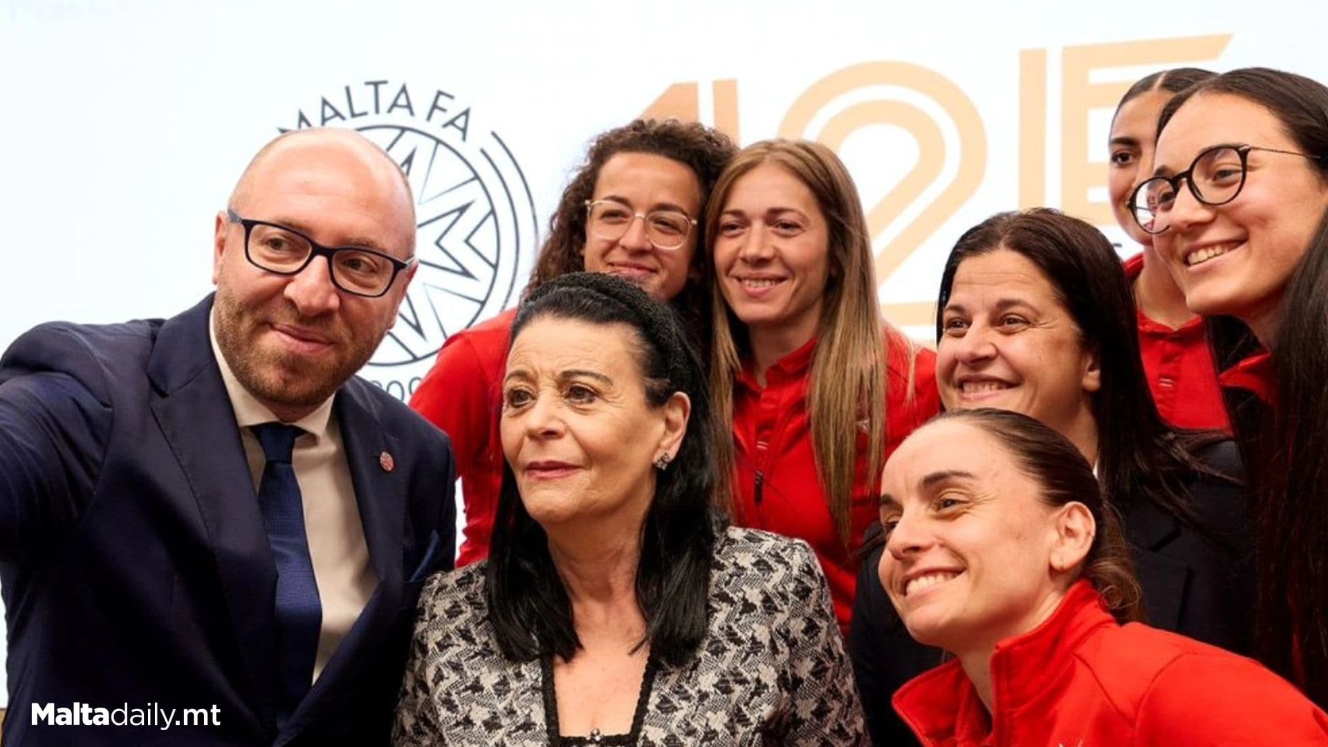President Meets 5 Gozitan Women Footballers In MFA Visit