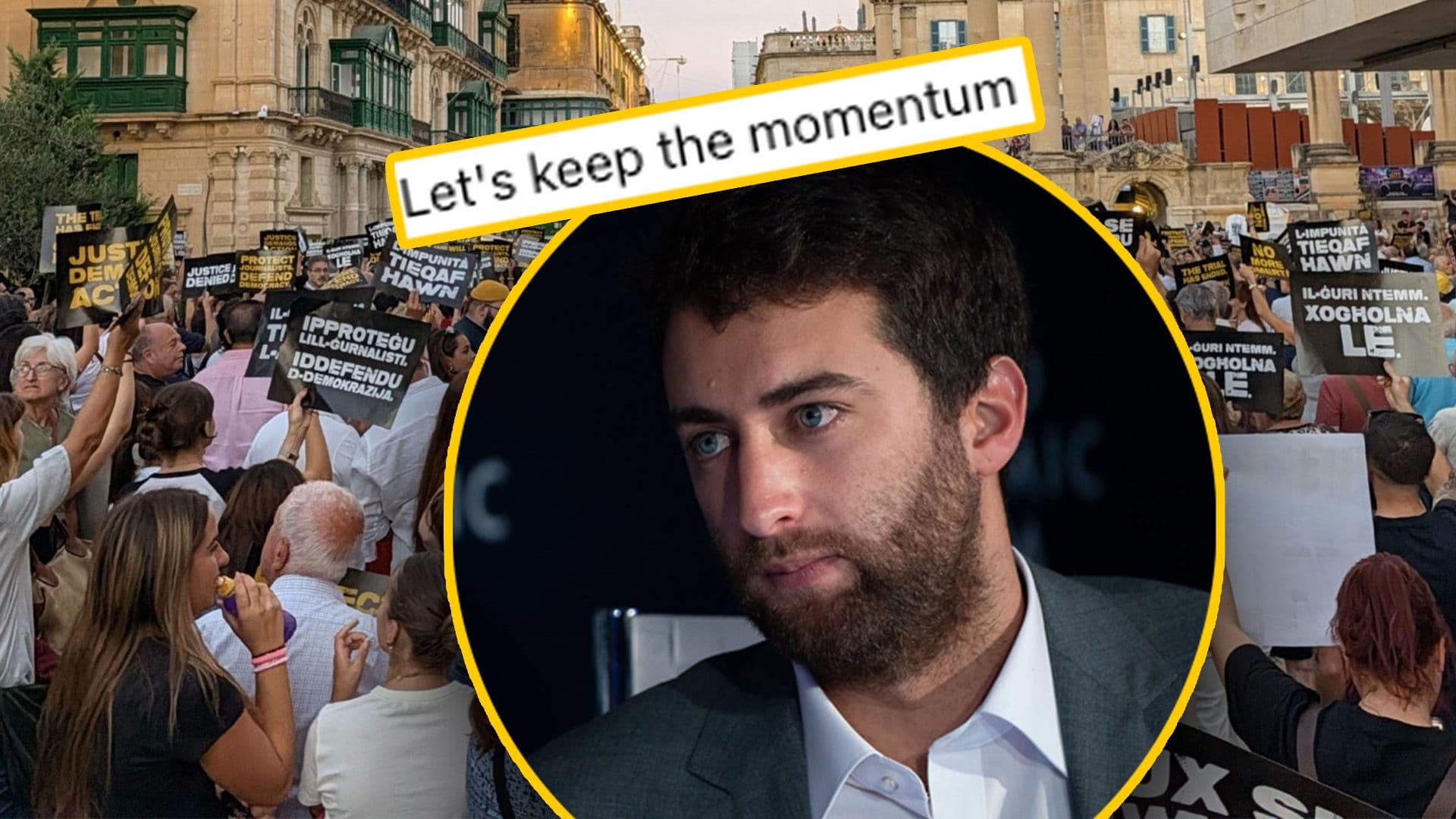 "We Can Only Take The Fire": Matthew Caruana Galizia Releases Hard-Hitting Statement After Protest