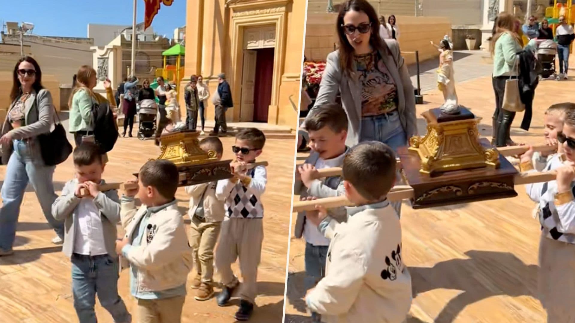Young Gozitan Kids Keep Traditions Alive With Miniature Irxoxt Statue