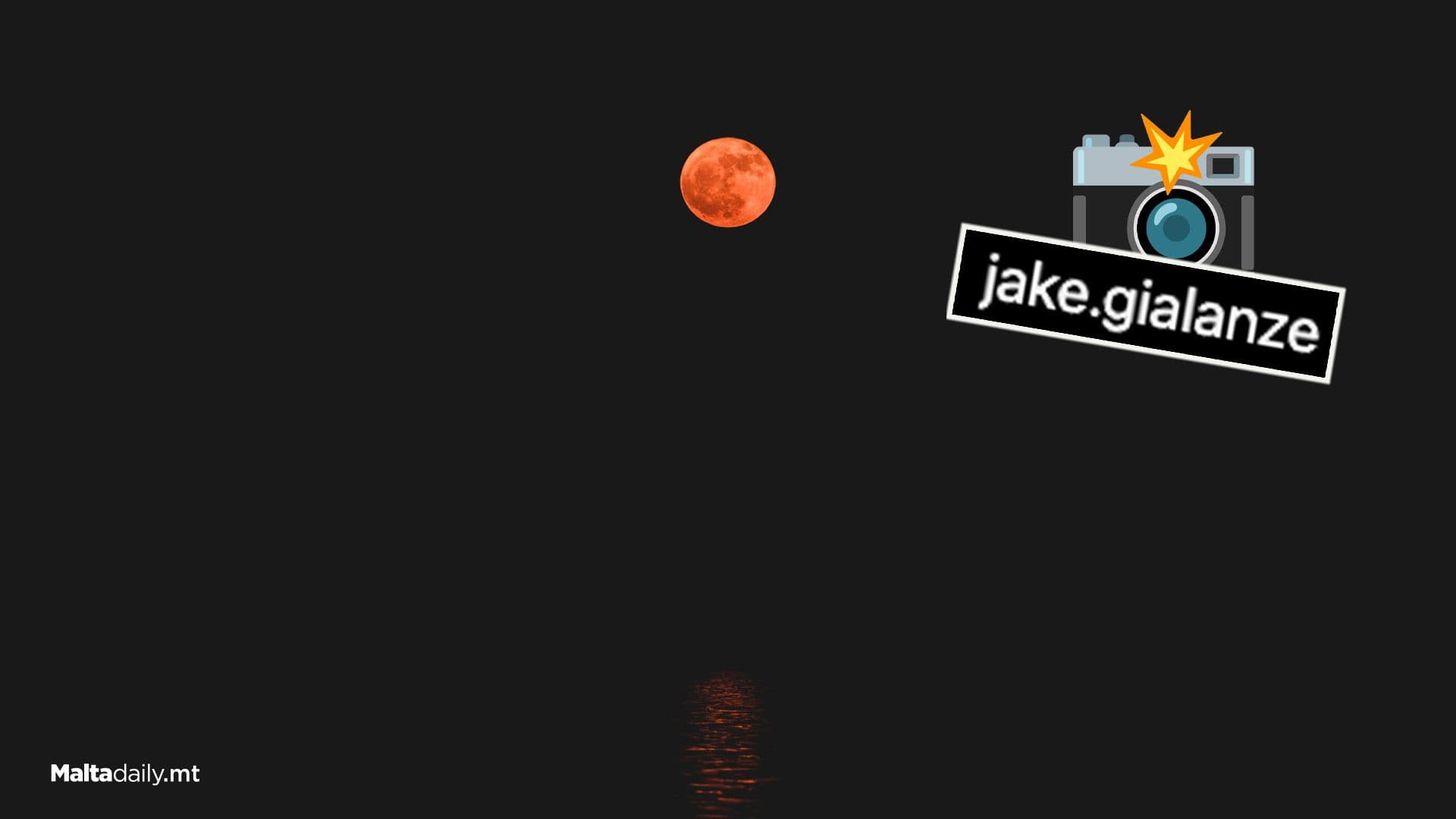 Local Snaps Photo Of Strawberry Moon Off Jerma, Marsaskala