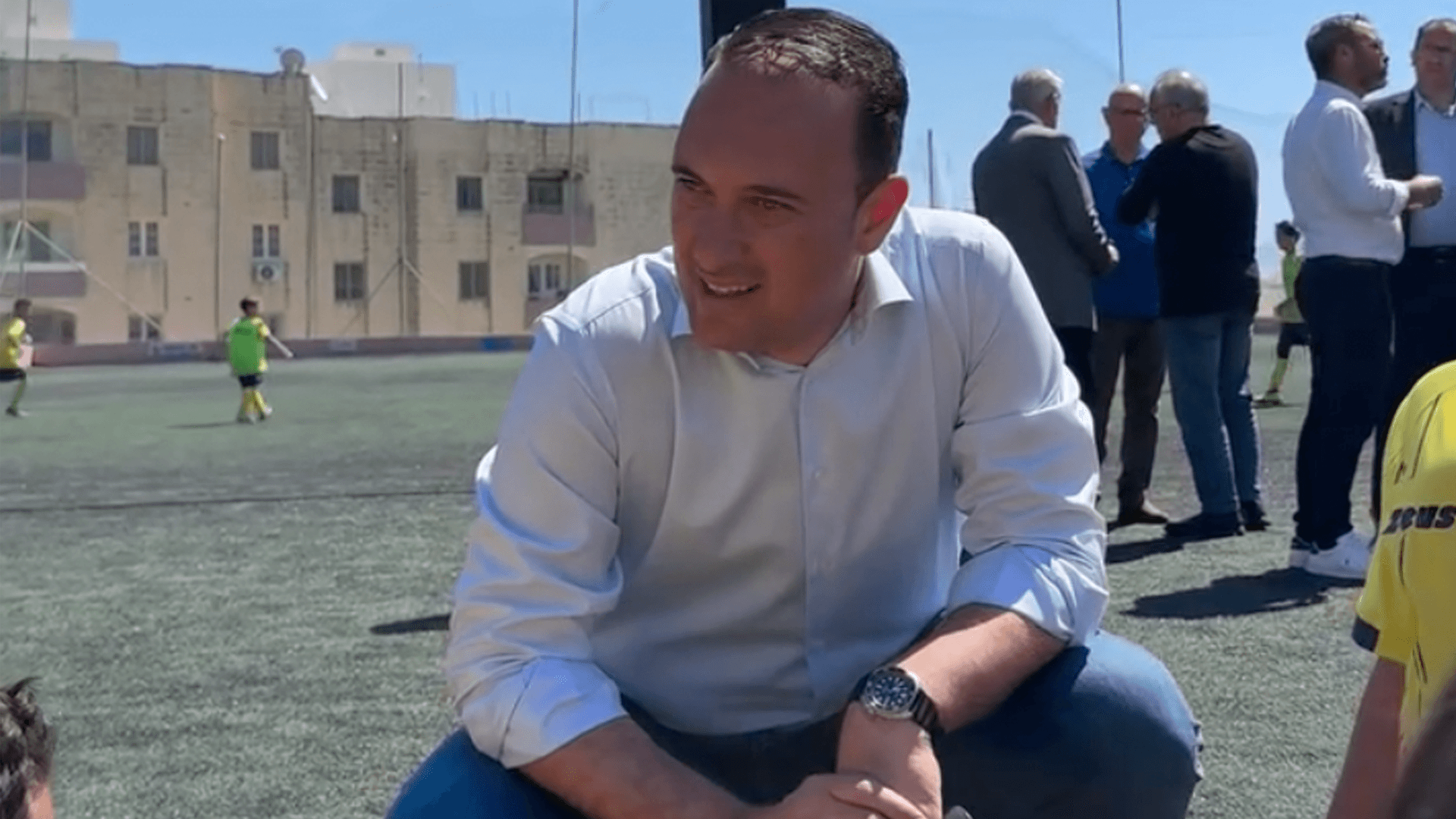 Clifton Grima Visits San Ġwann Football Ground In View Of Ambitious Project
