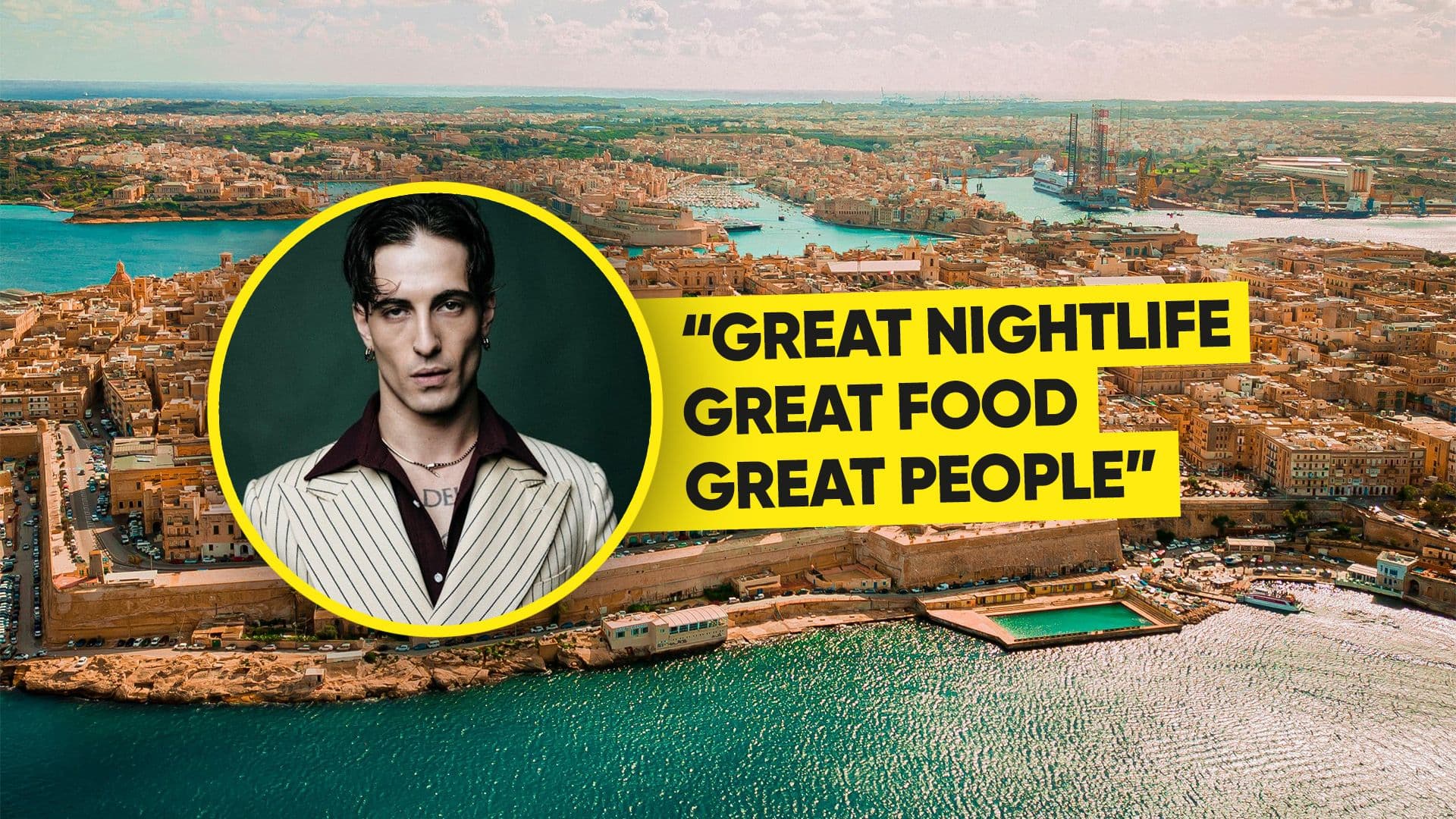 Damiano David is very excited to Visit Malta ahead of his Isle of MTV Performance