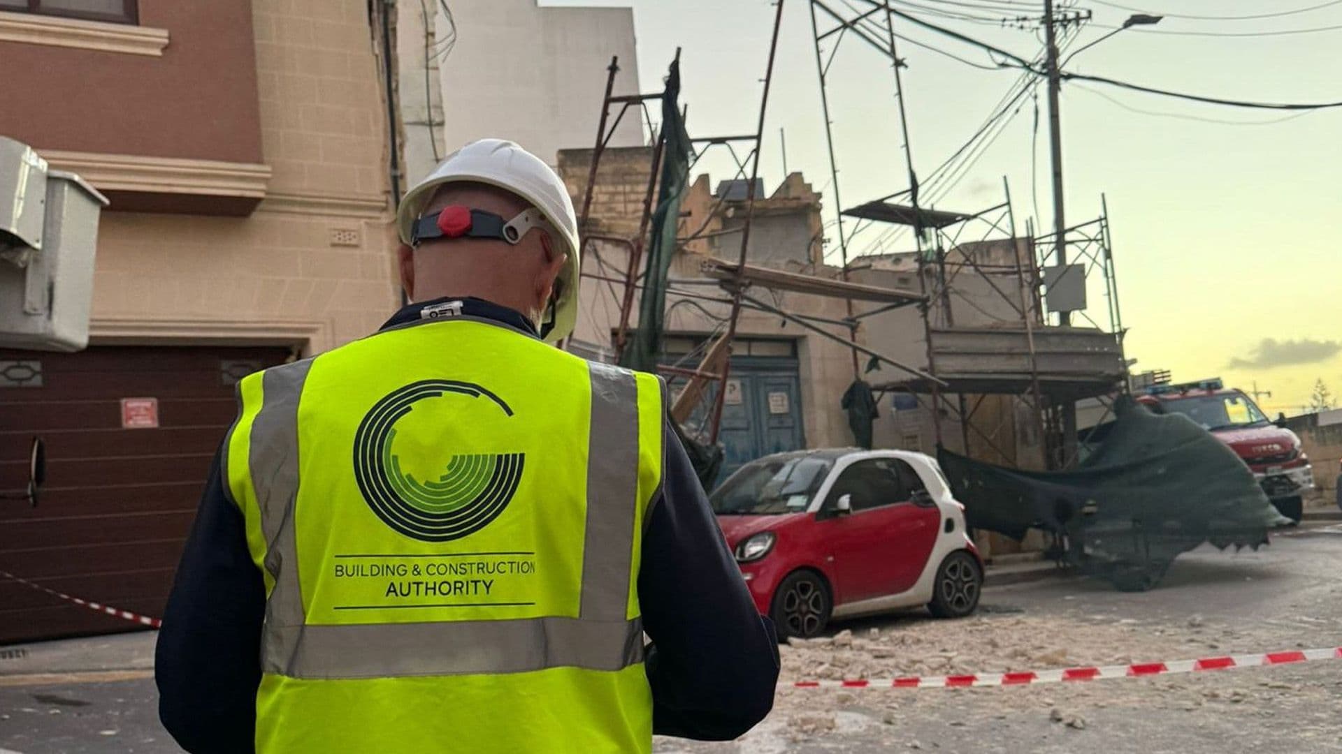 Scaffolding Collapse In Imsida Due To Strong Winds