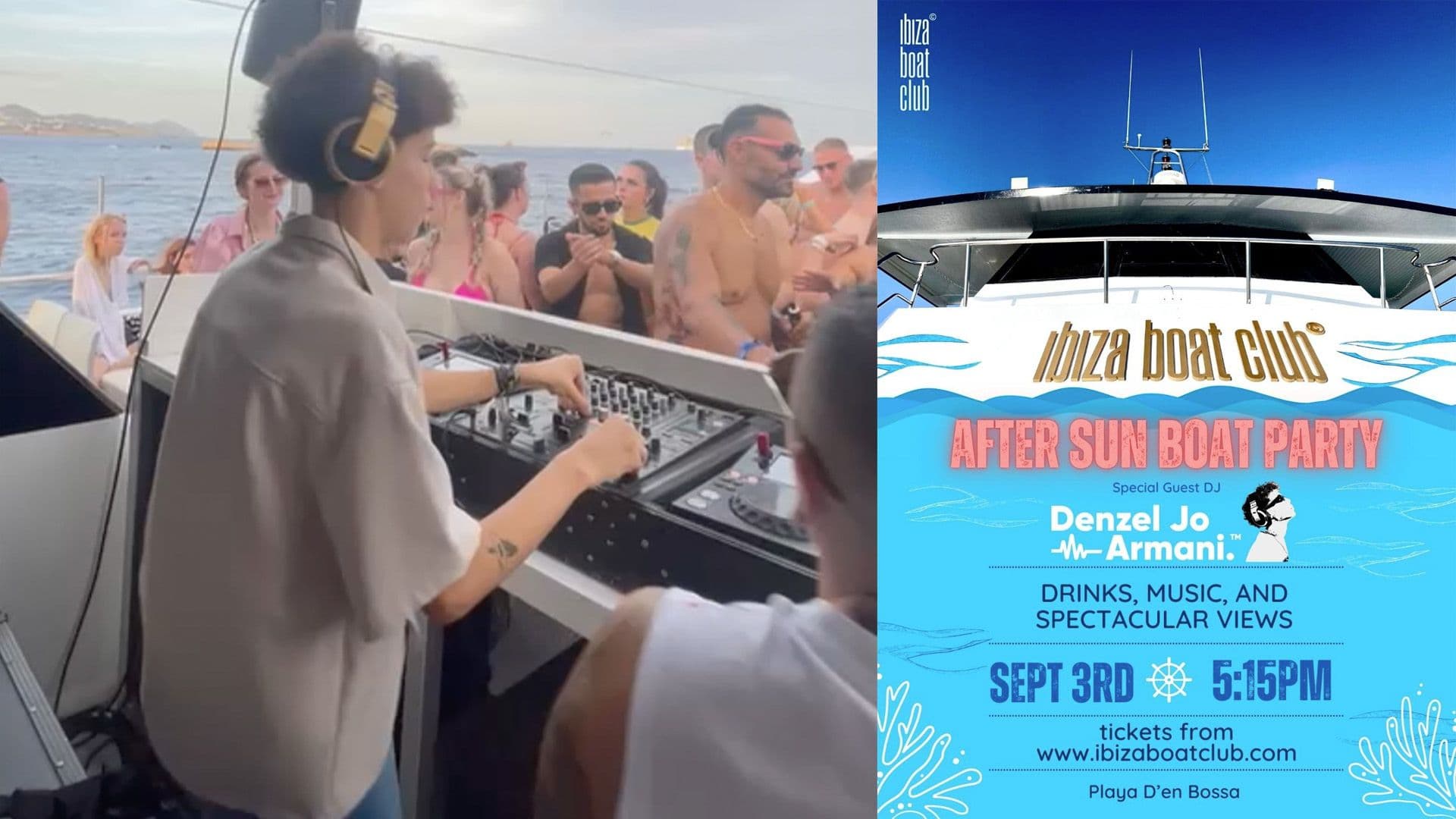 Maltese DJ Denzel Jo Armani Performs at Ibiza Boat Party
