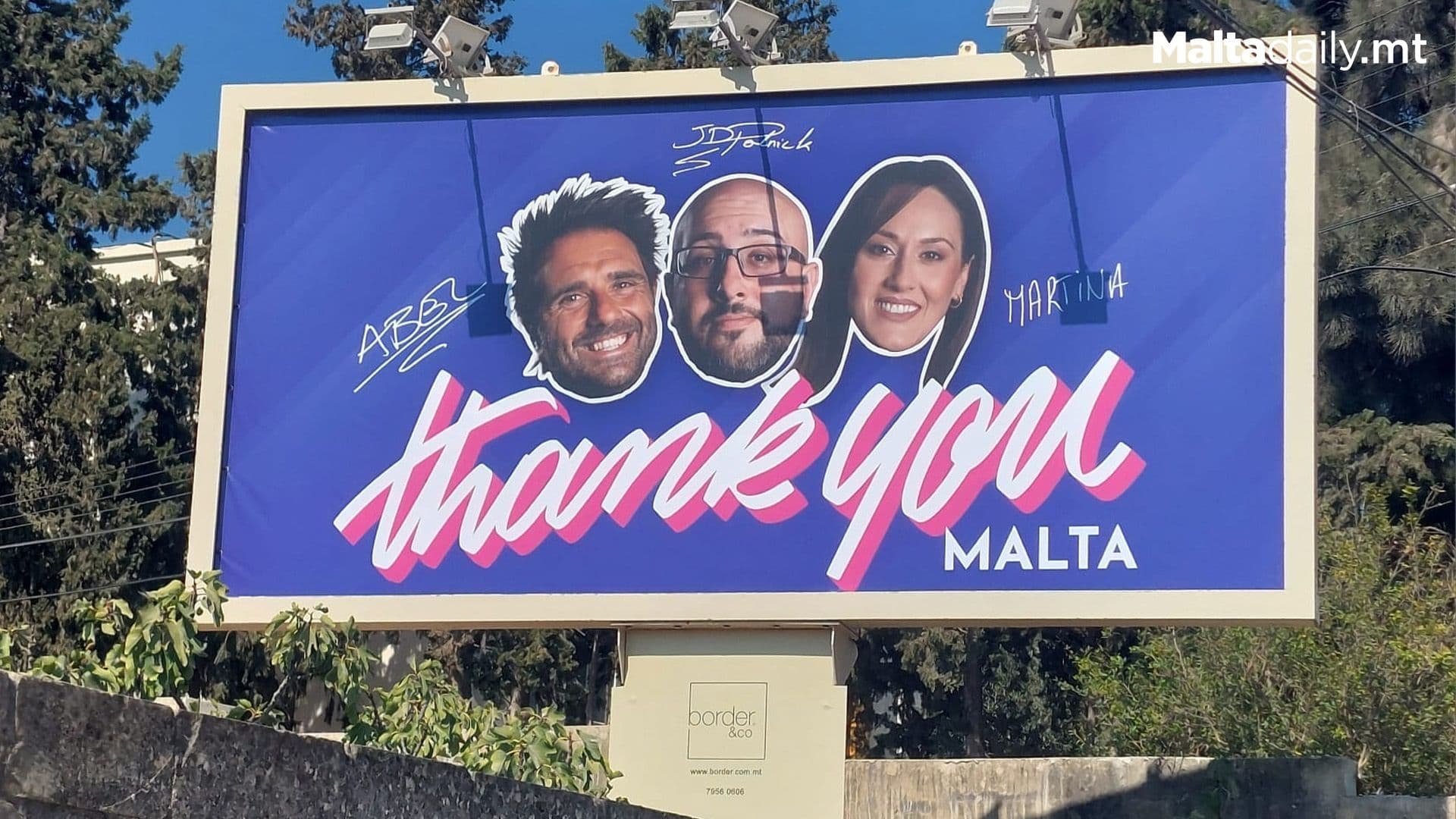 Abel, JD And Martina Dedicates Billboard To Thank Fans