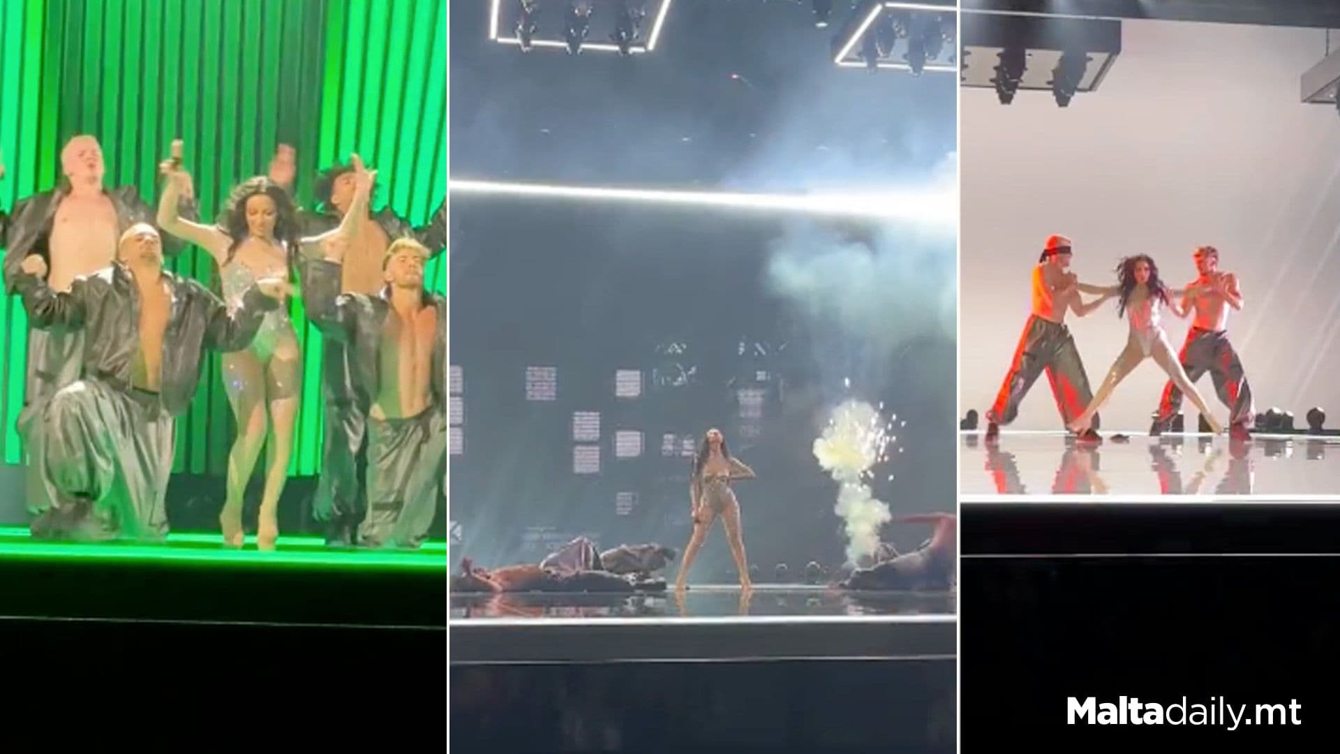 Sarah Bonnici On Eurovision Stage For First Rehearsals