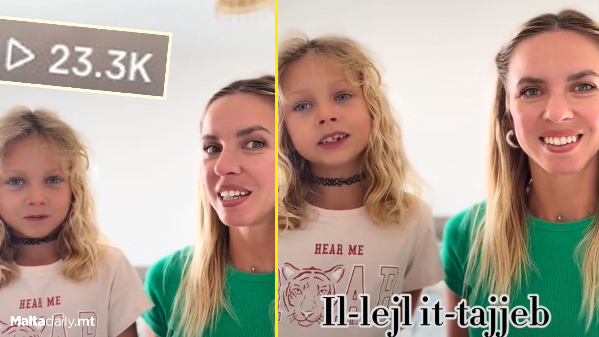 Foreign Tiktoker In Malta Teaches Maltese With Daughter