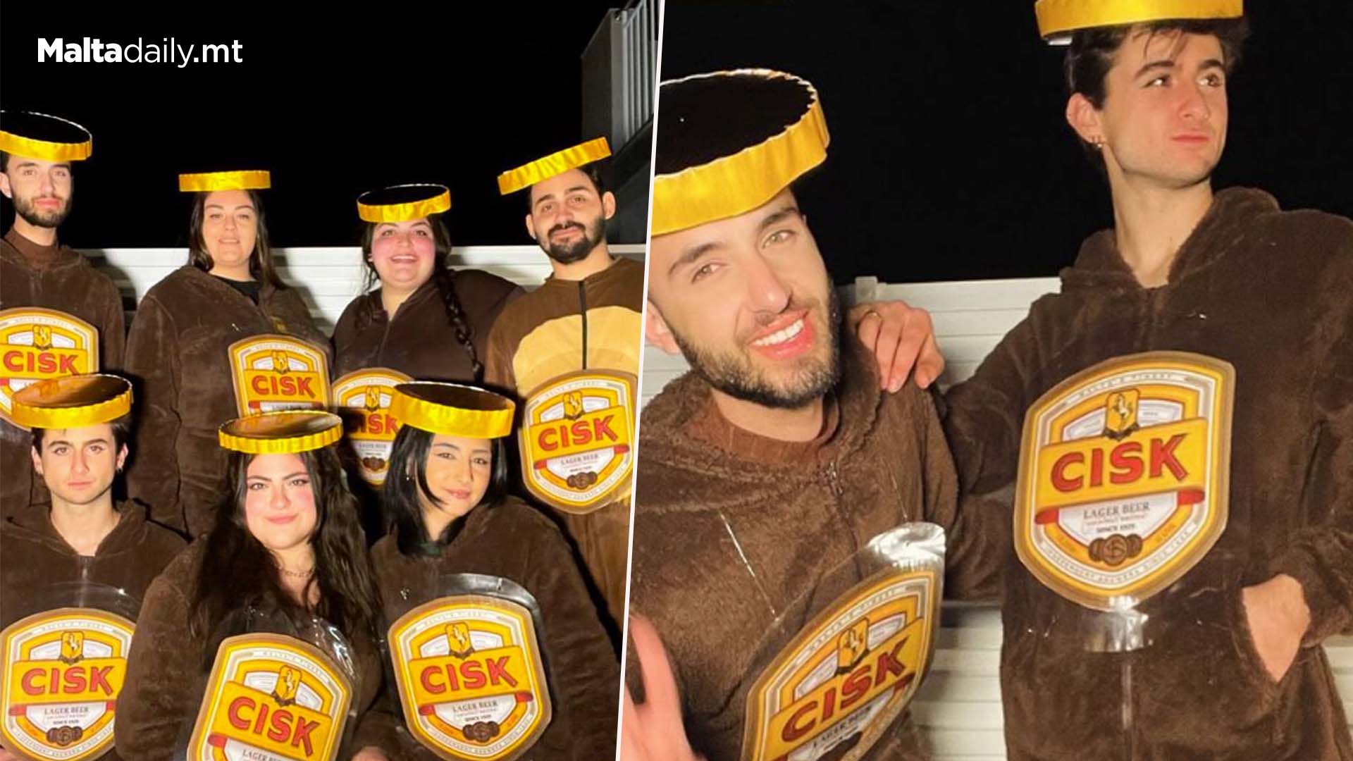 Nadur Carnival Goers Dress Up As Cisk Bottles