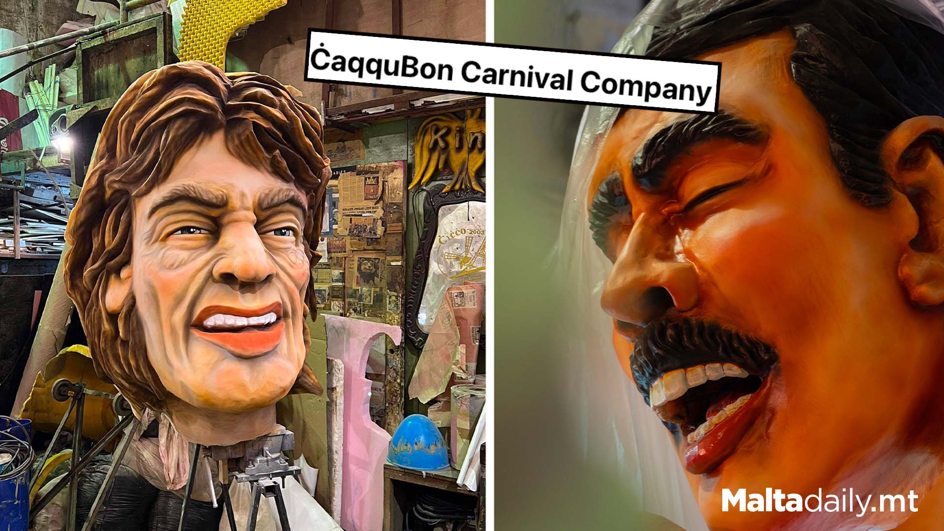 Freddie Mercury & Mick Jagger For Malta Carnival 2024