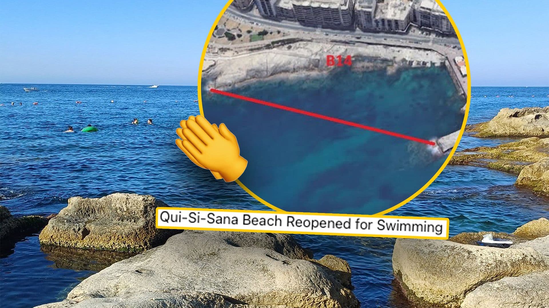 Qui-Si-Sana Beach Reopened For Swimming, Reports Local Council