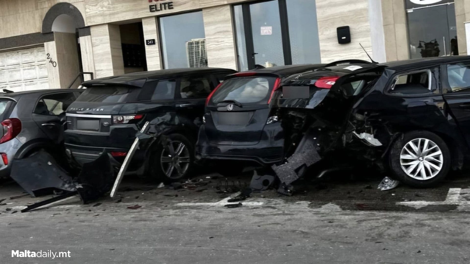 6 Parked Cars Damaged After Driver Loses Control In Sliema