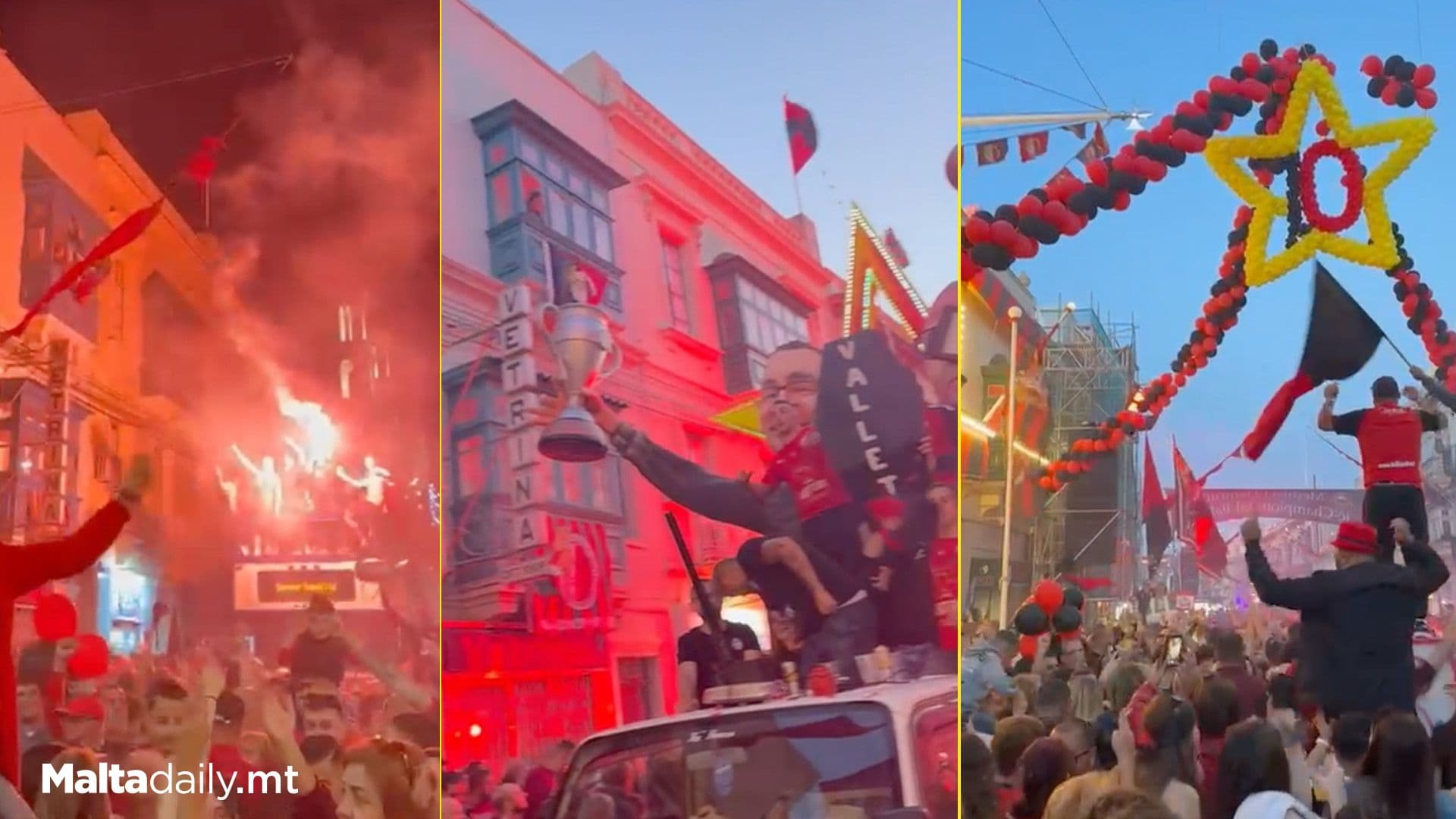Celebrations All Over Ħamrun After Premier League Victory