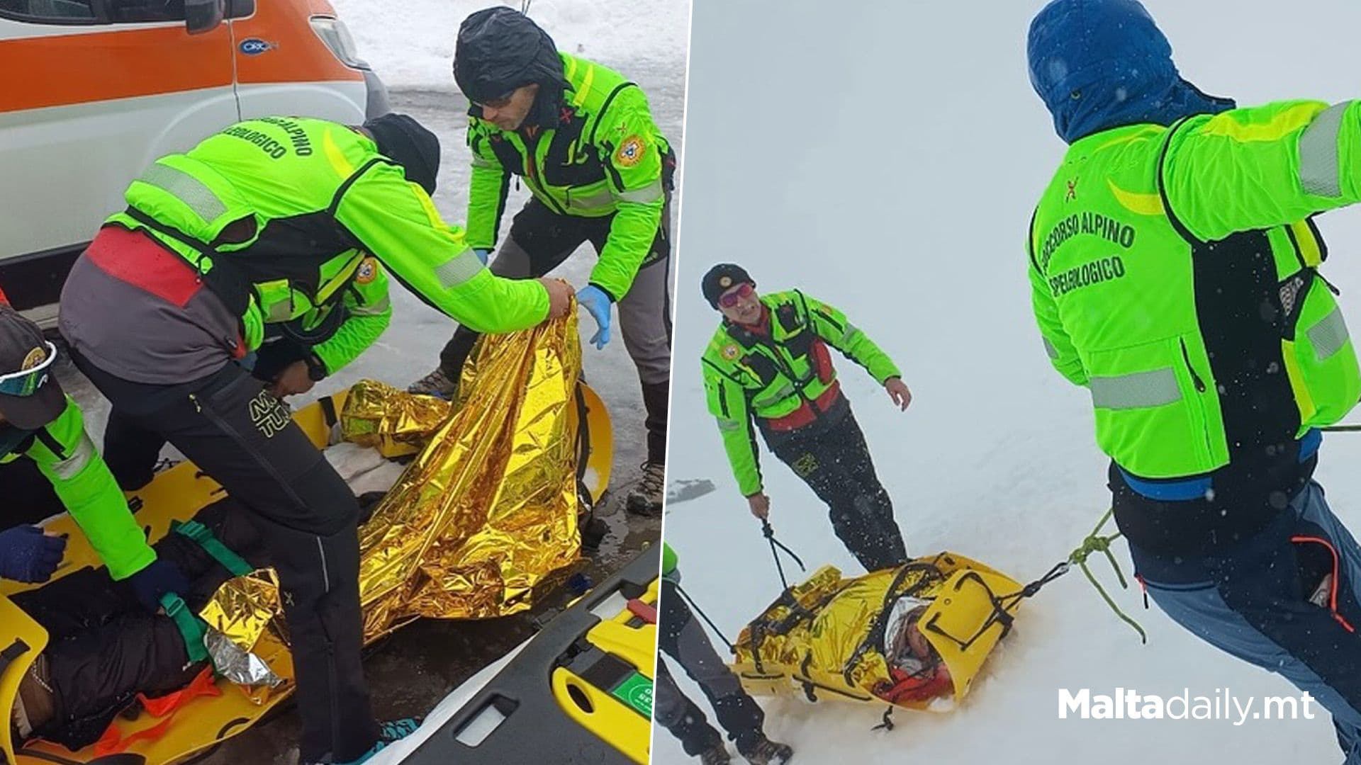 Maltese Woman Suffers Head And Spinal Injuries in Sledding Accident on Mount Etna