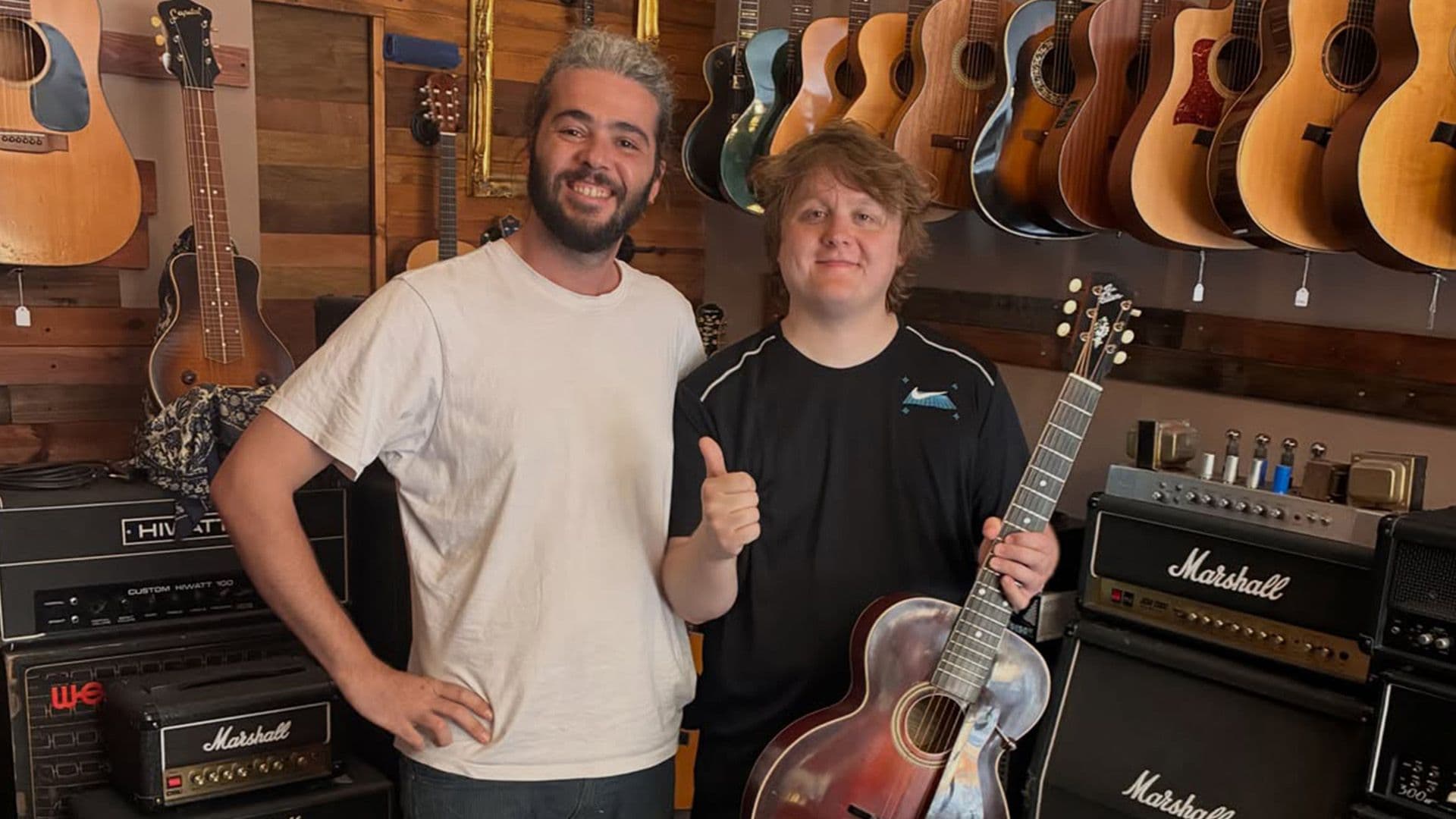 LEWIS CAPALDI ADDS ICONIC 1920 GIBSON TO HIS GUITAR COLLECTION DURING MALTA VISIT