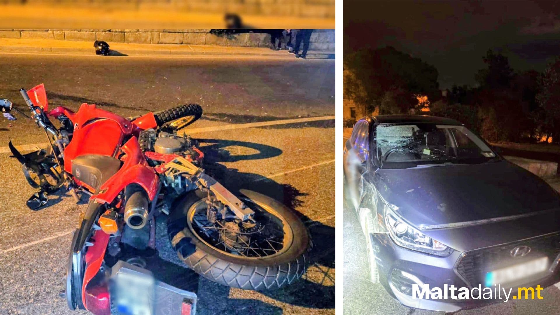 54-Year-Old Motorcyclist From Ħaż-Żabbar In Critical Condition Following Car Crash