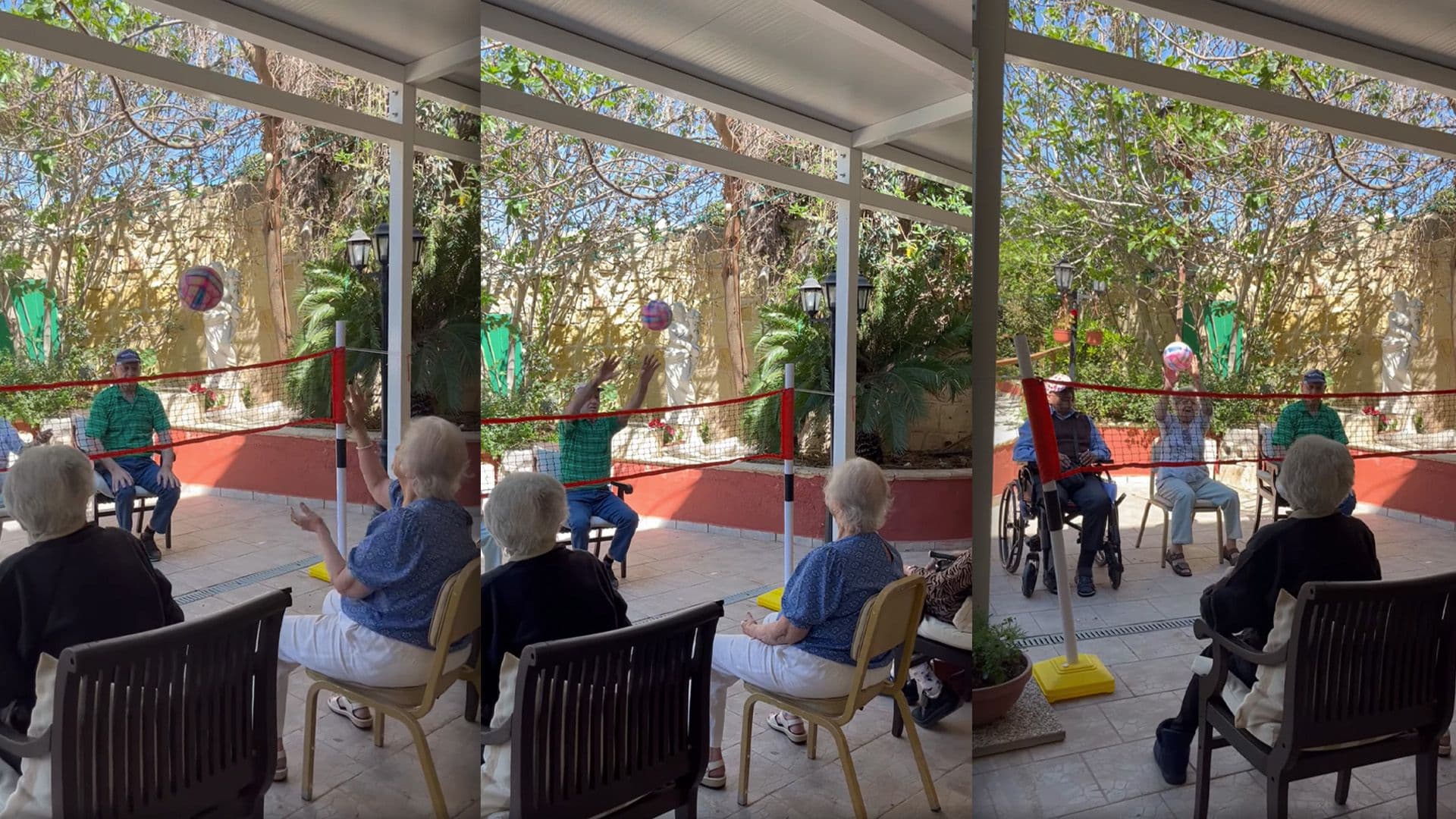 Elderly Volleyball Game at Casa Antonia Wins Hearts