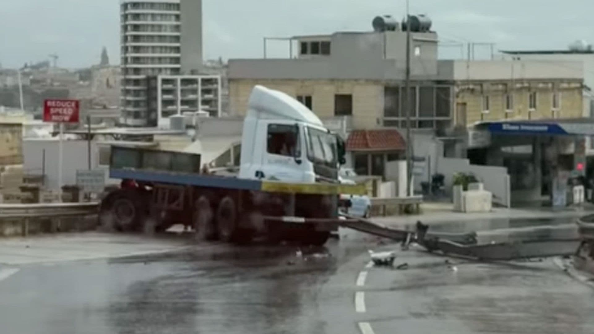 Kappara Junction Closed To Traffic After Trailer Accident