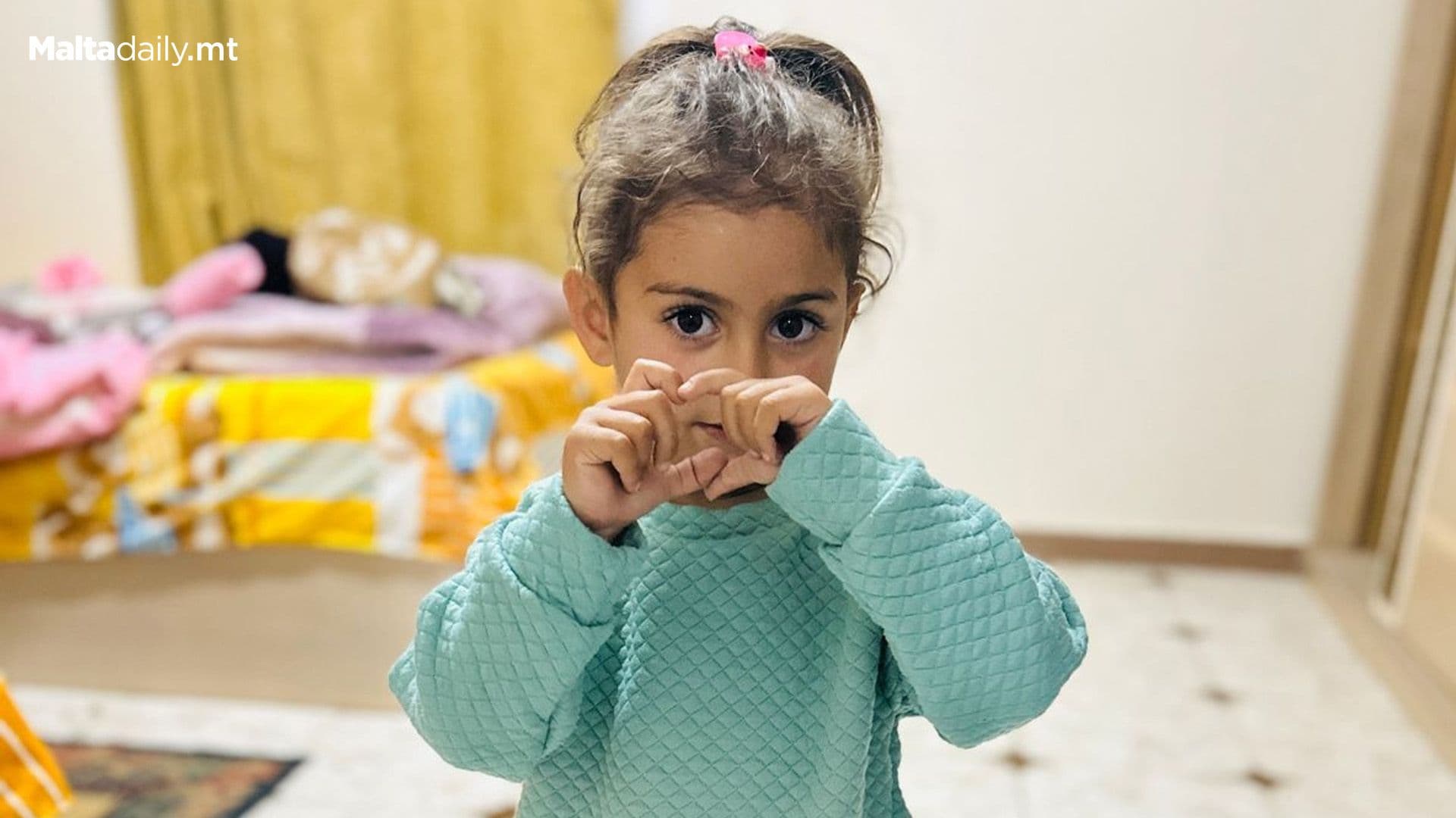 Young Palestinian Girl Selah Visits Gozo Primary School