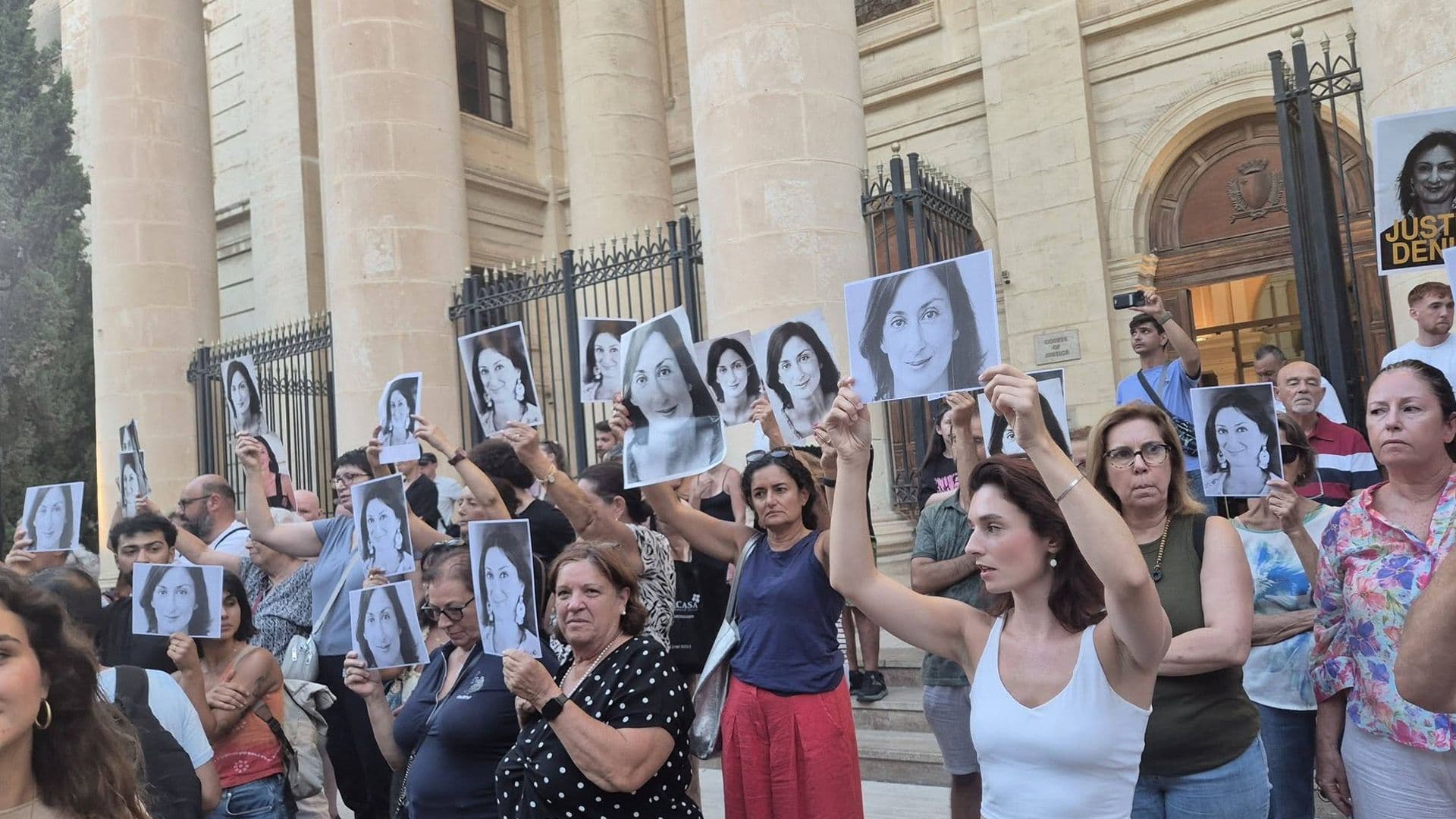 Silent Protest In Honour Of Daphne Caruana Galizia At Victory Day Ceremony