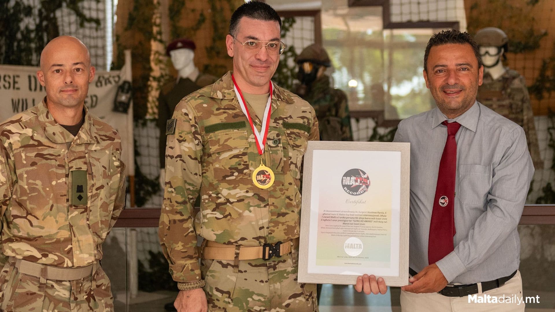 Matthew Parnis Awarded Malta Record For Gung Ho Award