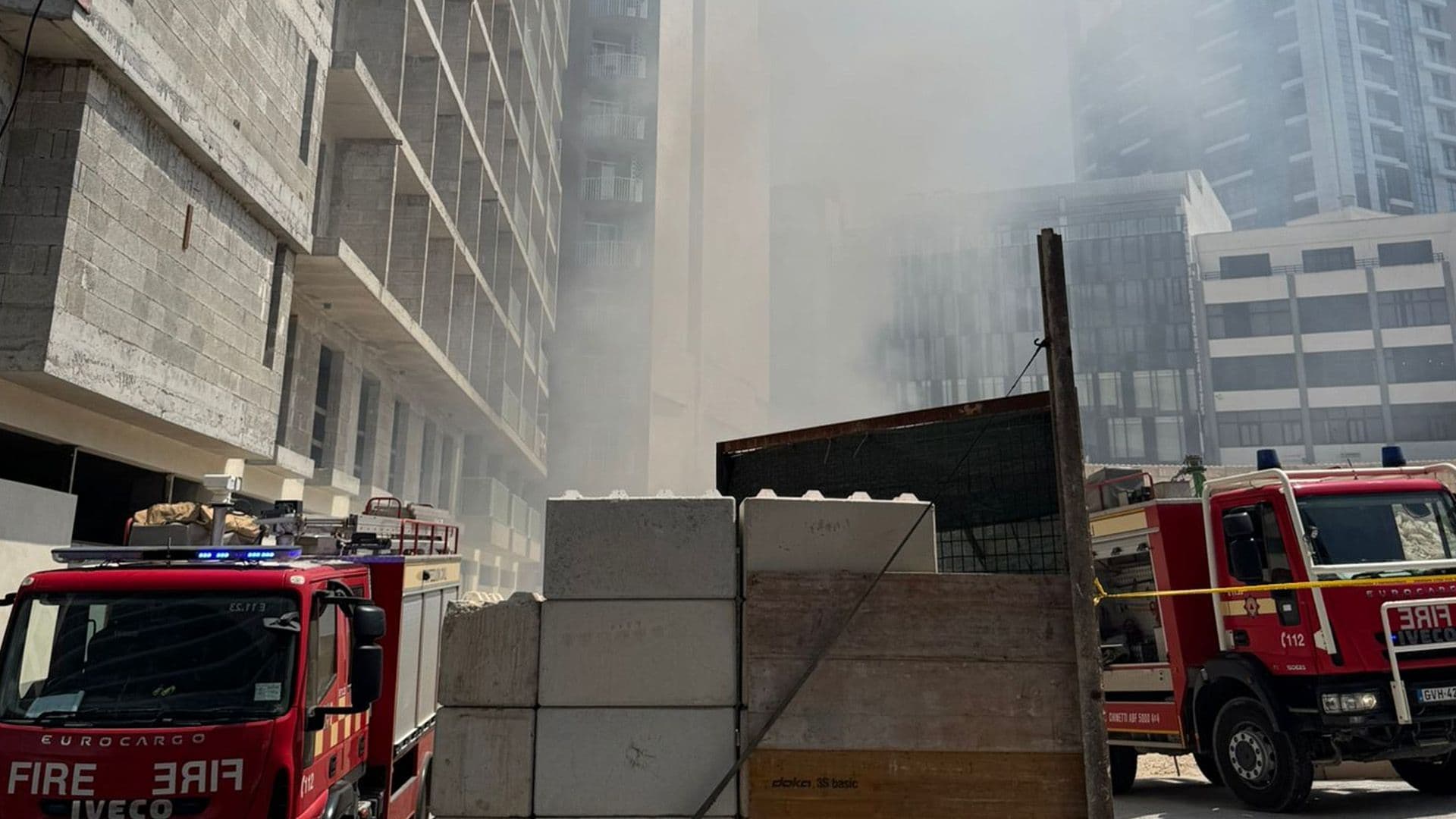 Fire Reportedly Breaks Out At Paceville Construction Site