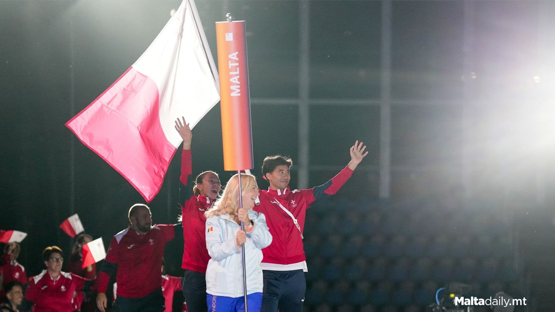 Team Malta Enters Andorra Stadium As GSSE 2025 Begin