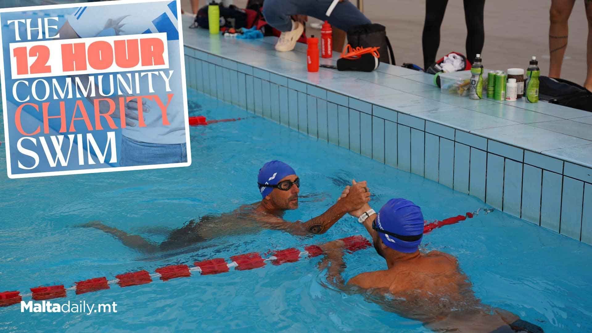 Neil Agius and Fabio Spiteri Swim 12 Hours Straight for Inspire Malta