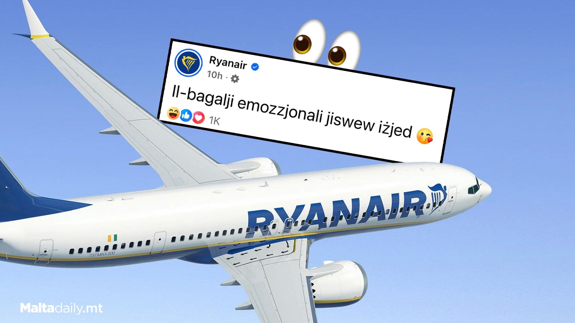 ‘Il-Bagalji Emozzjonali Jiswew Iżjed’: Ryanair On Facebook