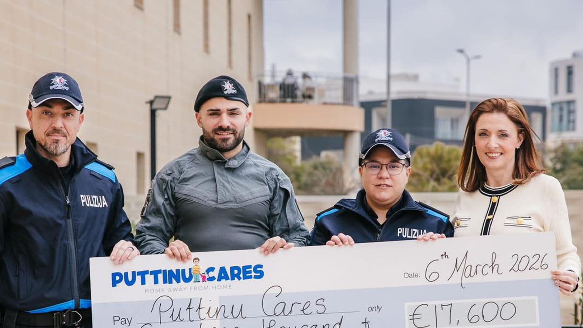 Malta Police Force Presents €17,600 Donation To Puttinu Cares