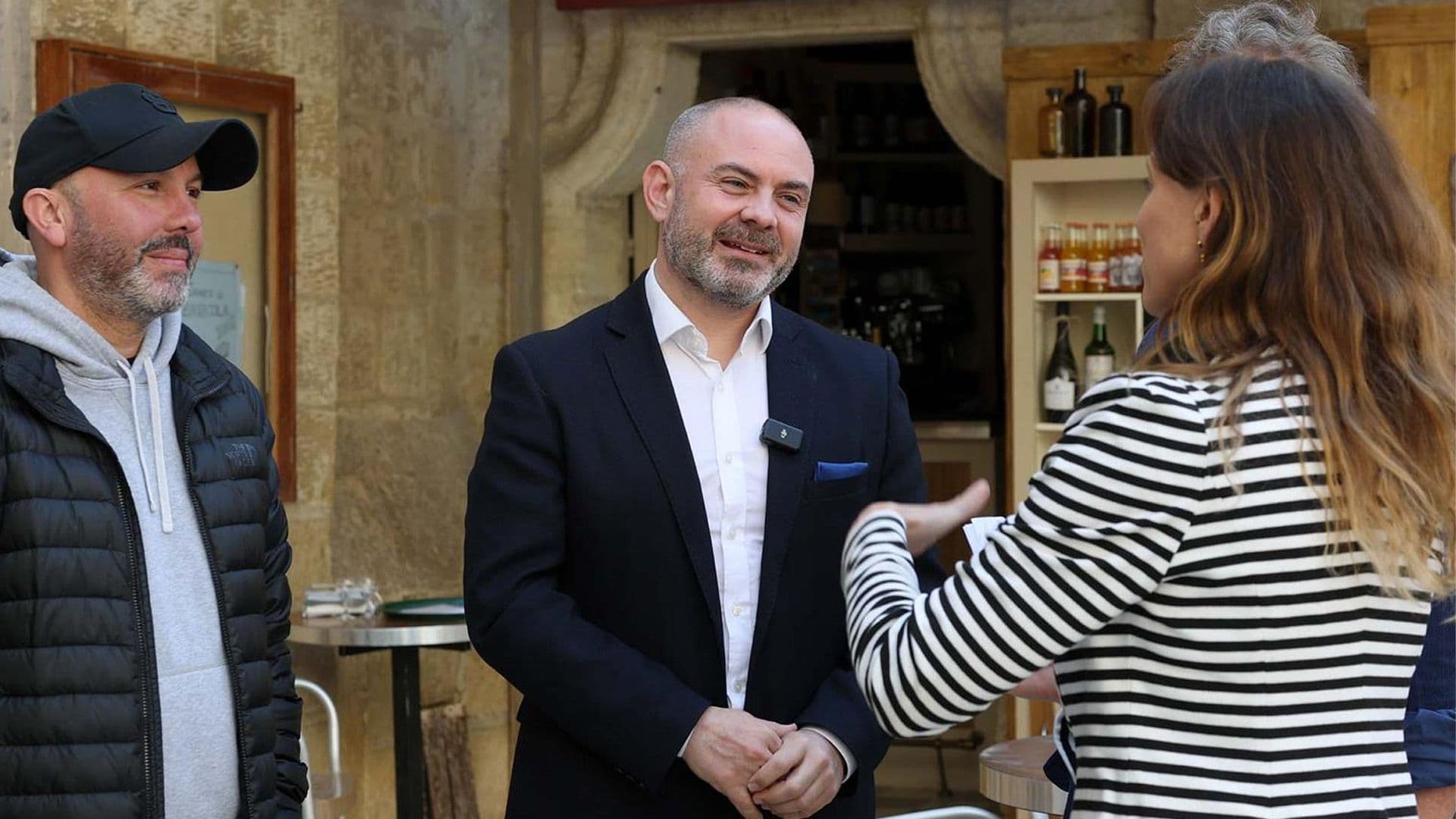 Minister Owen Bonnici Visits Set Of British Production ‘The Travel Writer’ In Birgu