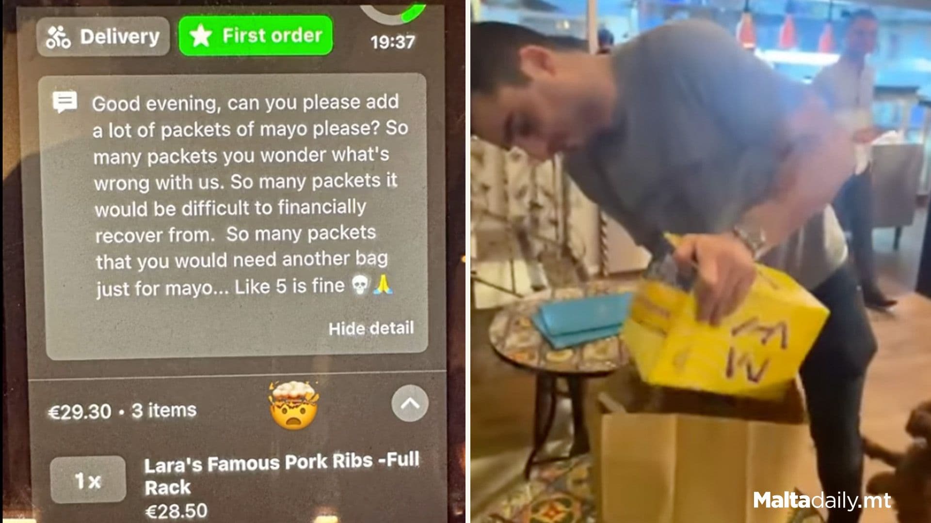 Customer Requests Huge Amount Of Mayo & Restaurant Delivers!