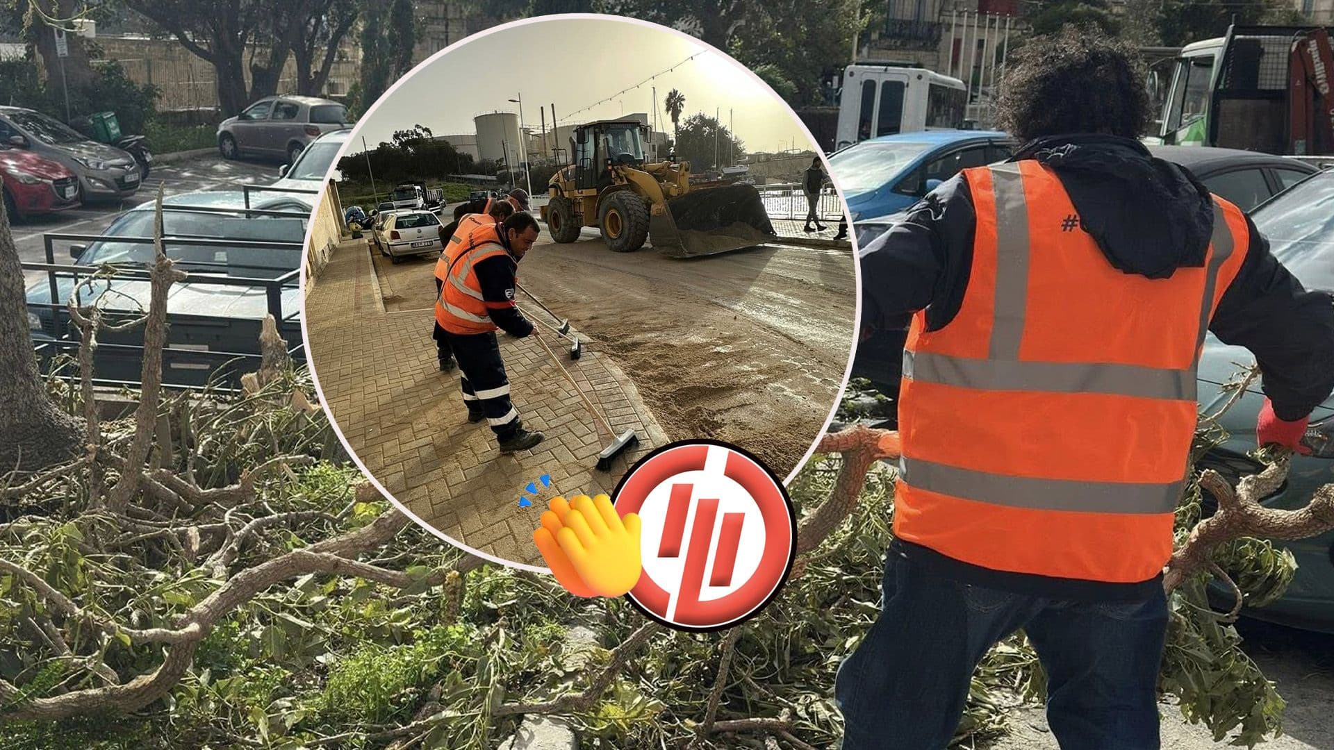More Cleaning Work After Storm Harry Damage