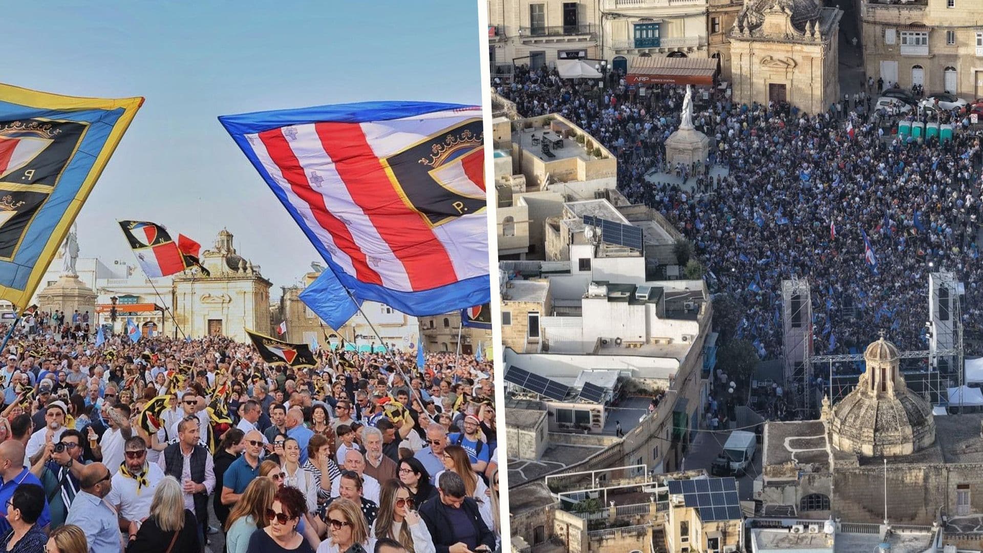 Thousands Flock To Siġġiewi To Welcome Nationalist Party Leader Alex Borg