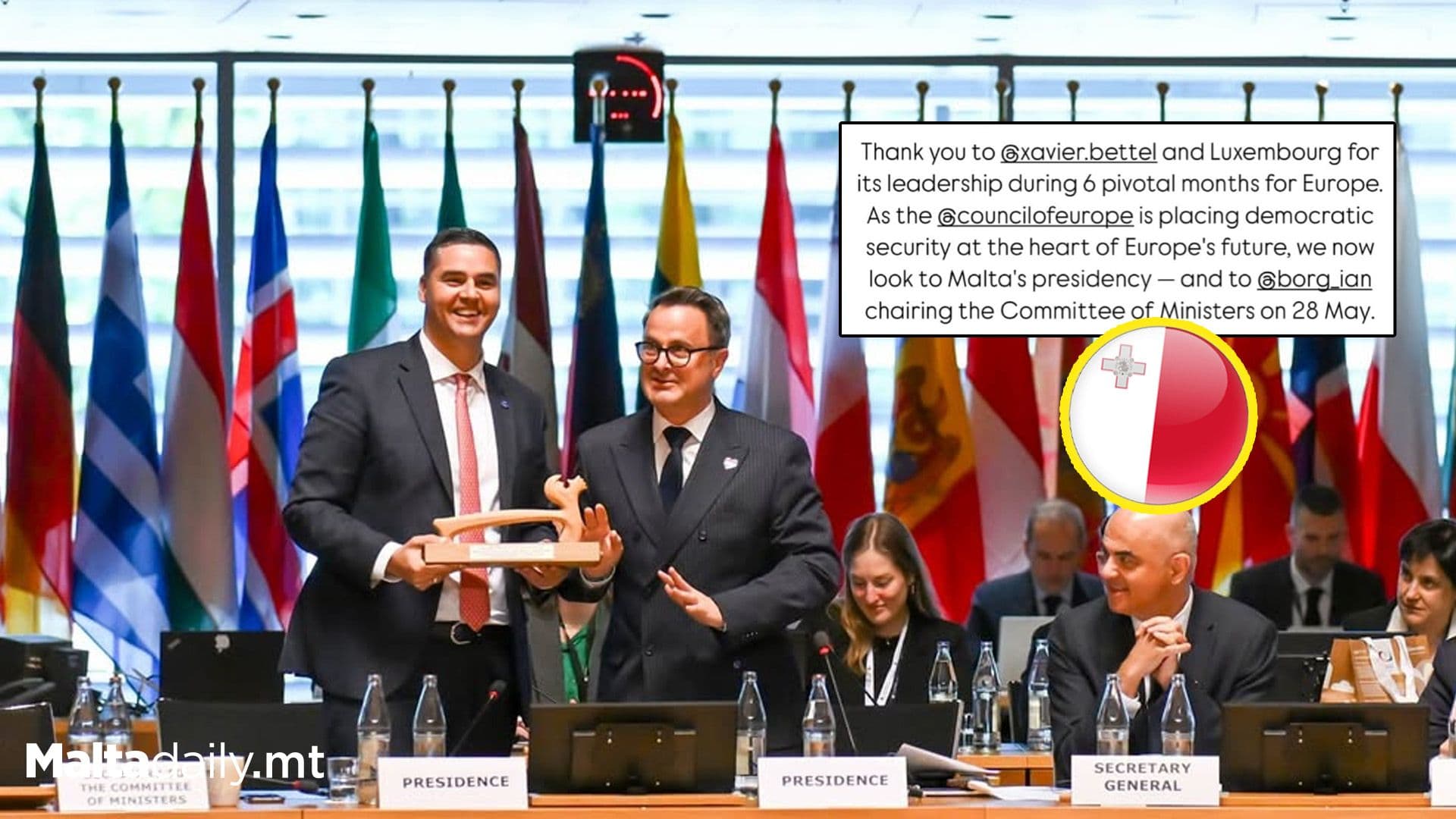 Malta Takes Over Presidency Of Council Of Europe’s Committee Of Ministers