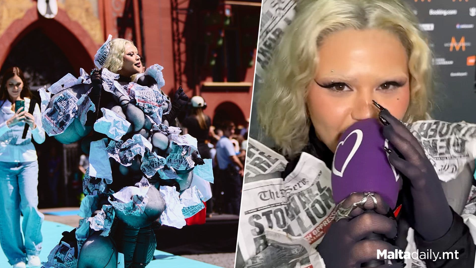 Miriana Conte Serves On Eurovision 2025 Turquoise Carpet