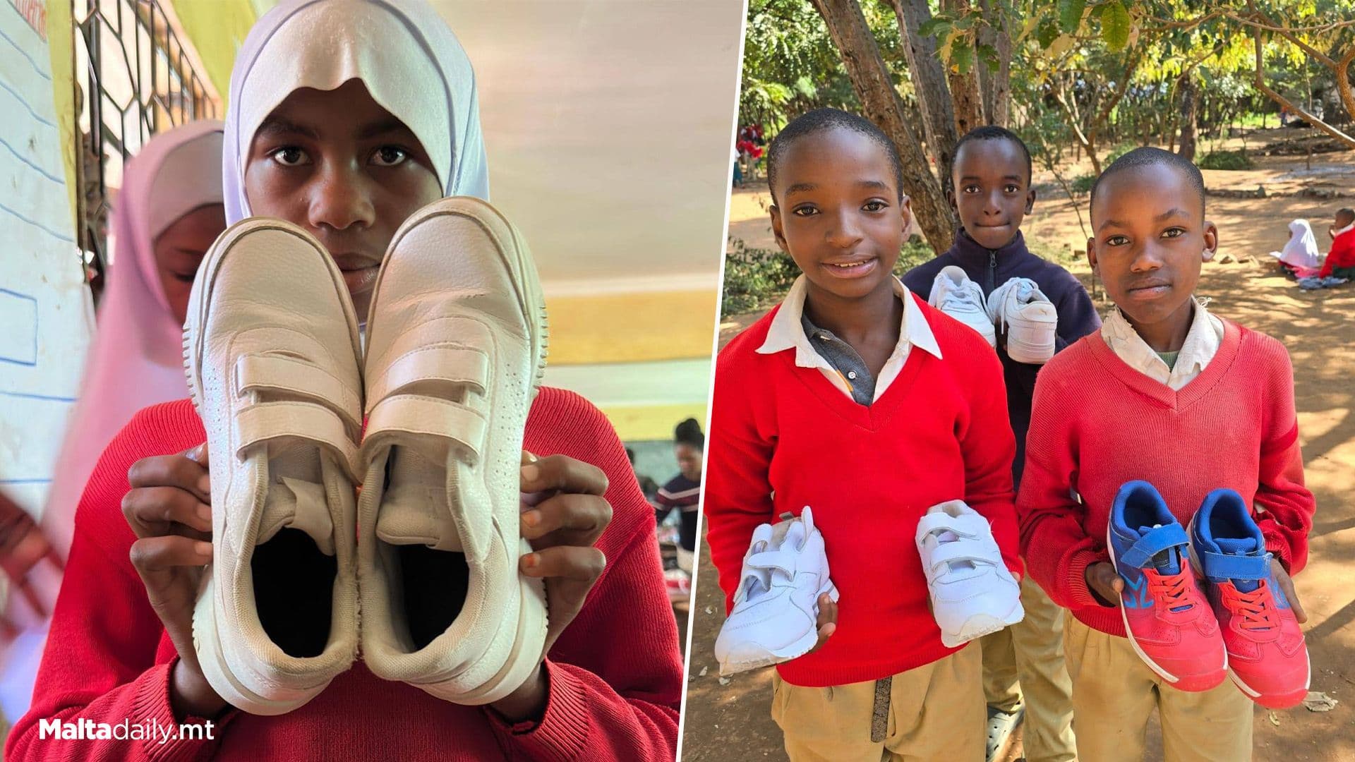 Tanzanian Students Share Photos Of Maltese Donated Shoes